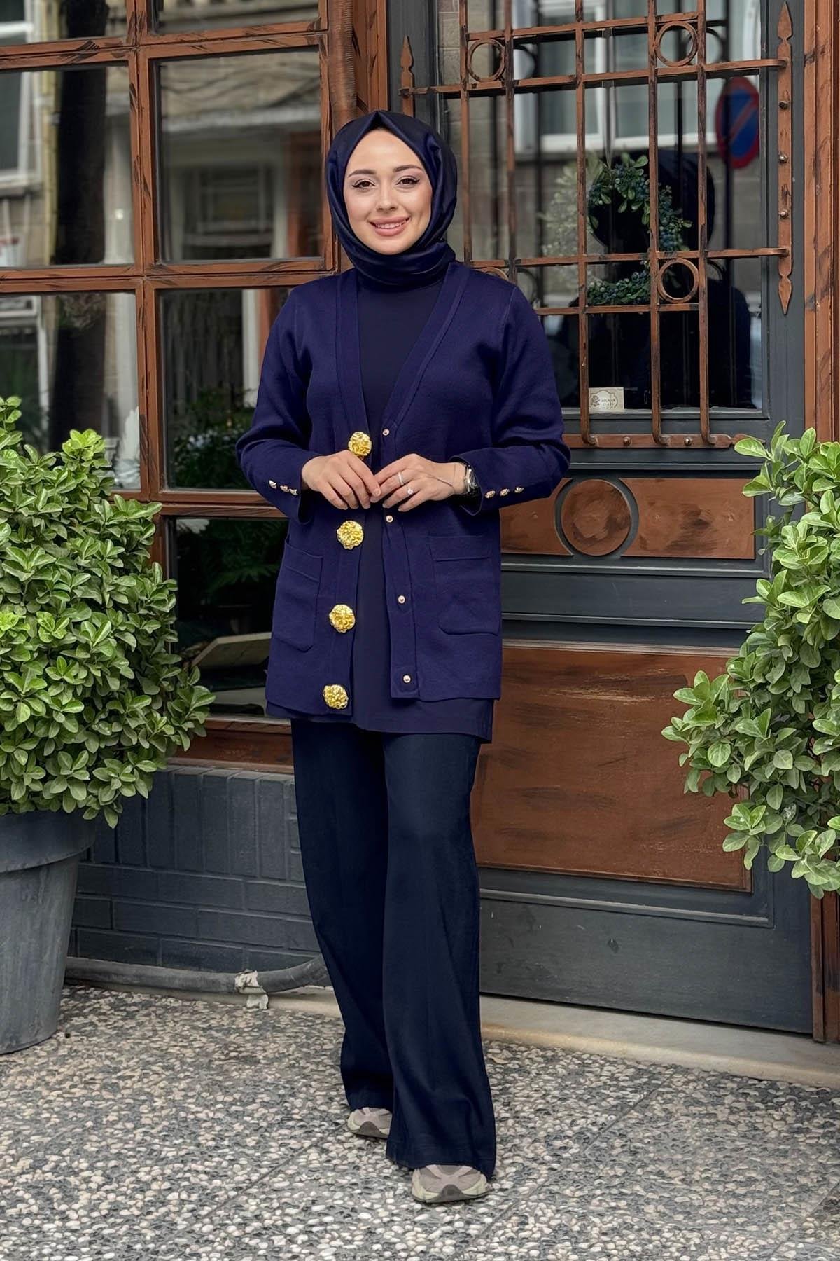 MOOR Hırka 25W6028 Lacivert