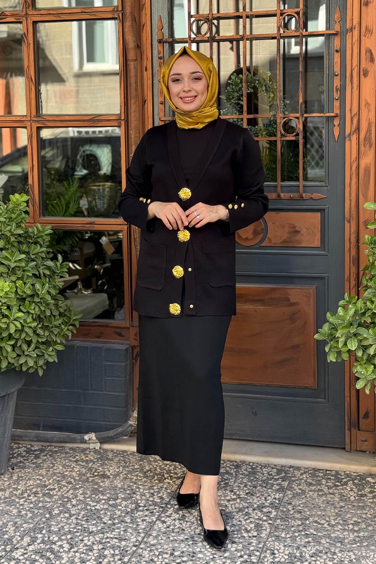 MOOR Hırka 25W6028 Siyah