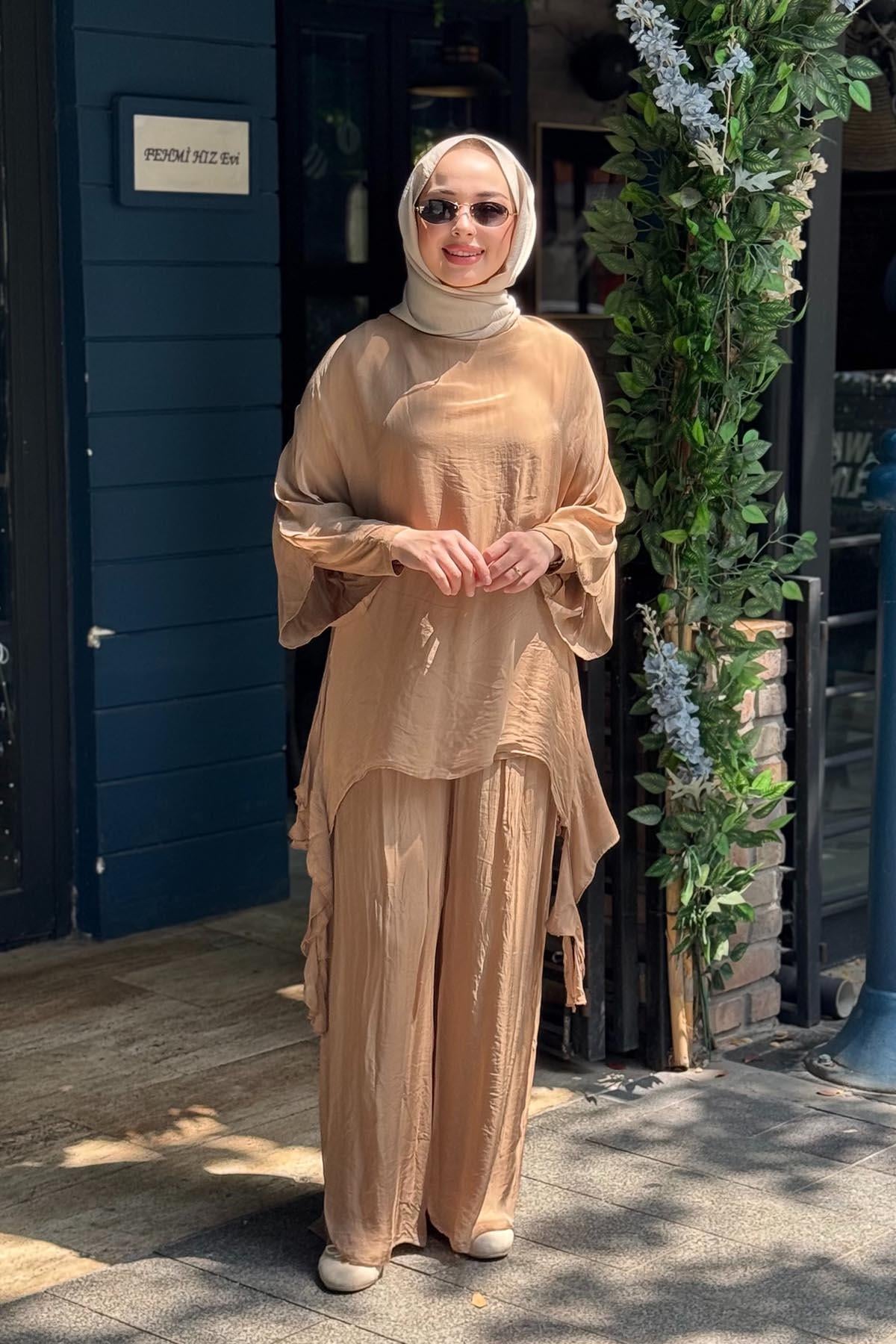 MOOR Lugn Pantolonlu Takım 26S9022 Camel