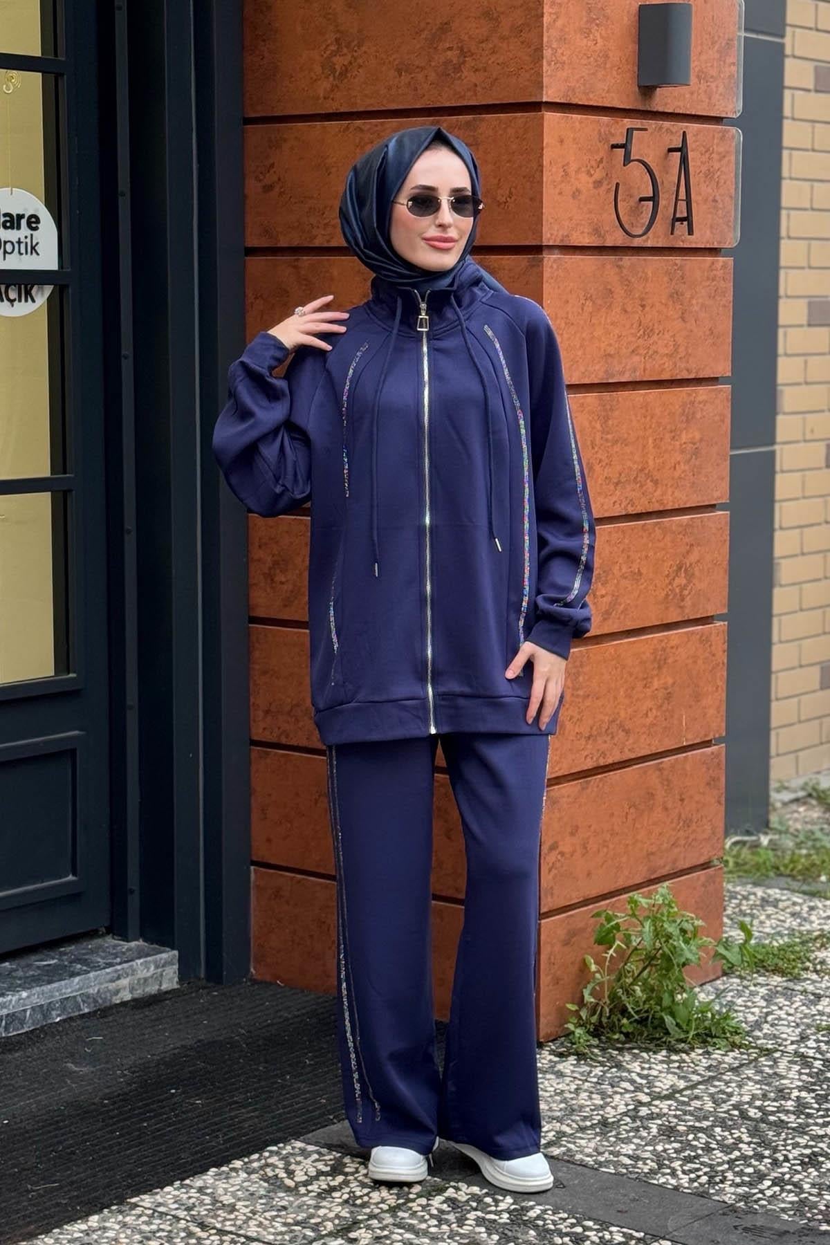 MOOR Pantolonlu Takım 25W4016 Lacivert