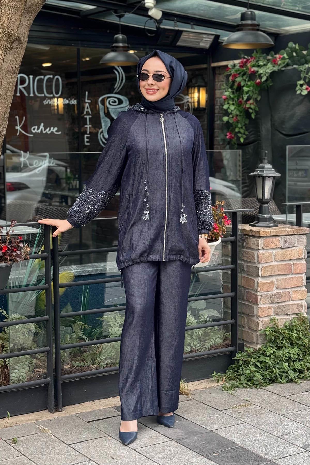 MOOR Pantolonlu Takım 26S4042 Lacivert