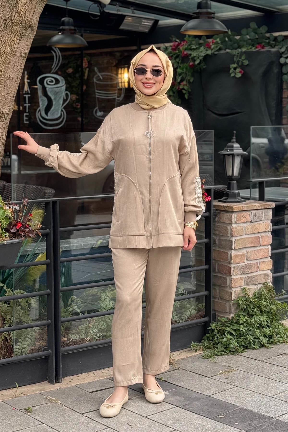 MOOR Pantolonlu Takım 26S4043 Bej