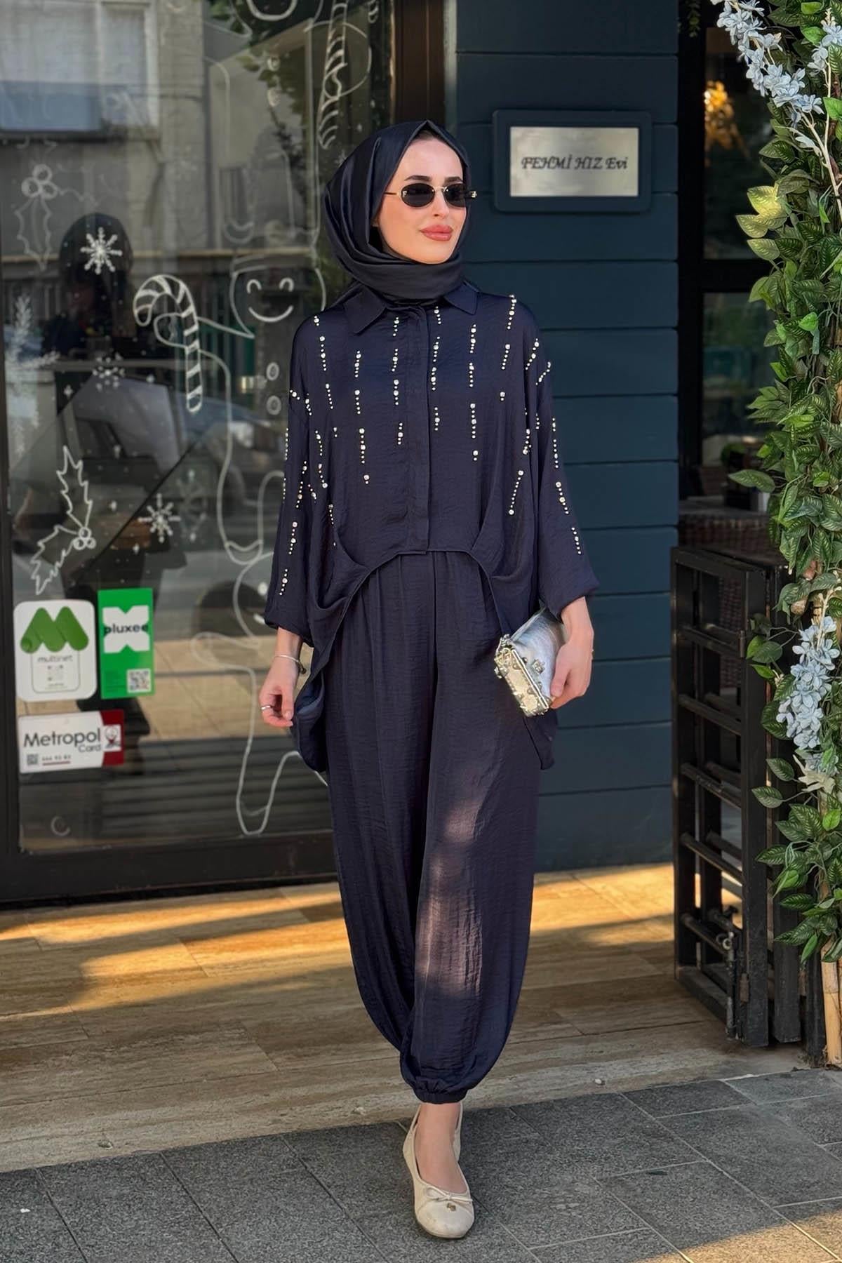 MOOR Pantolonlu Takım 26S4056 Lacivert