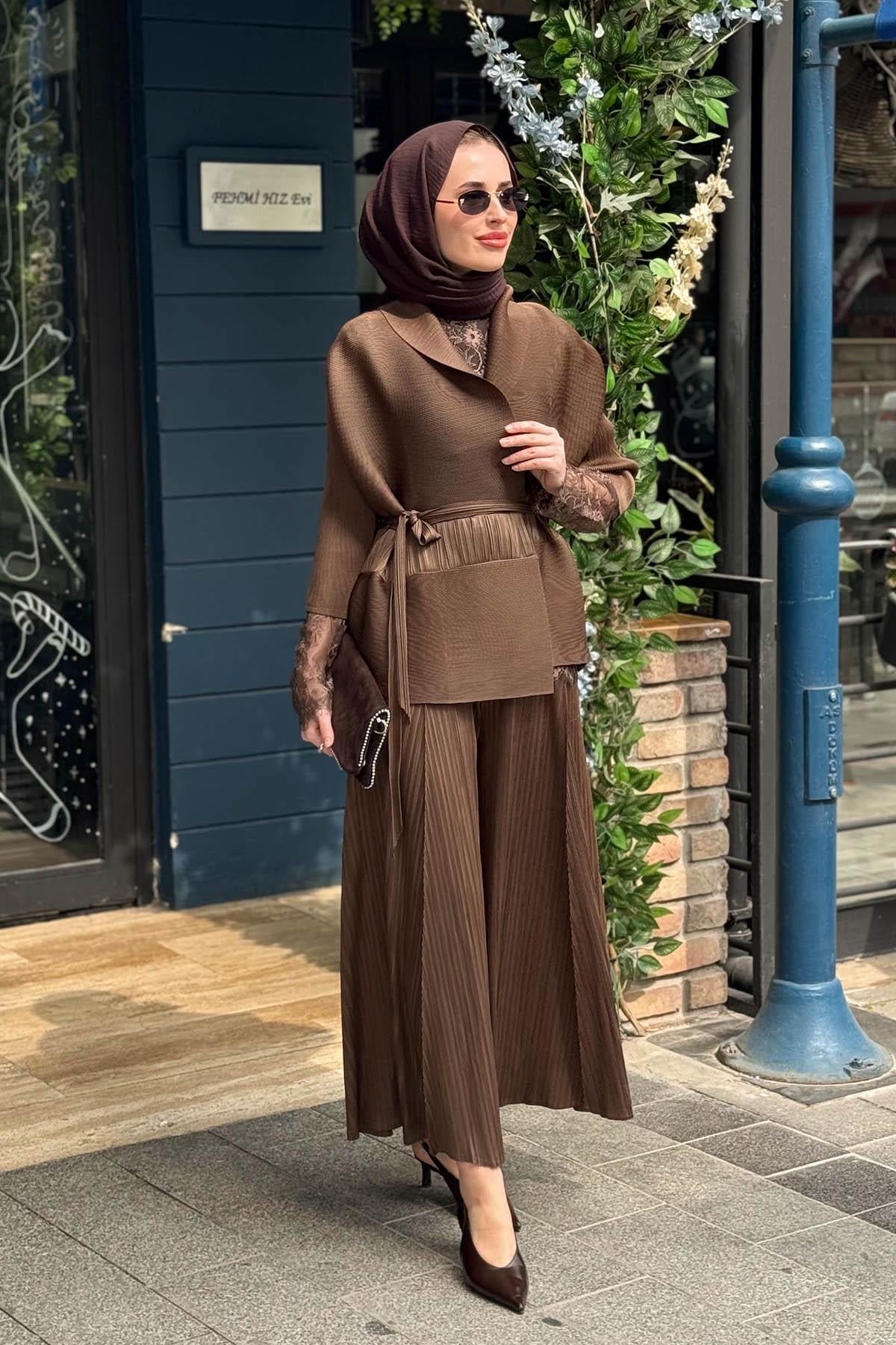 MOOR Pantolonlu Takım 26S4089 Kahve