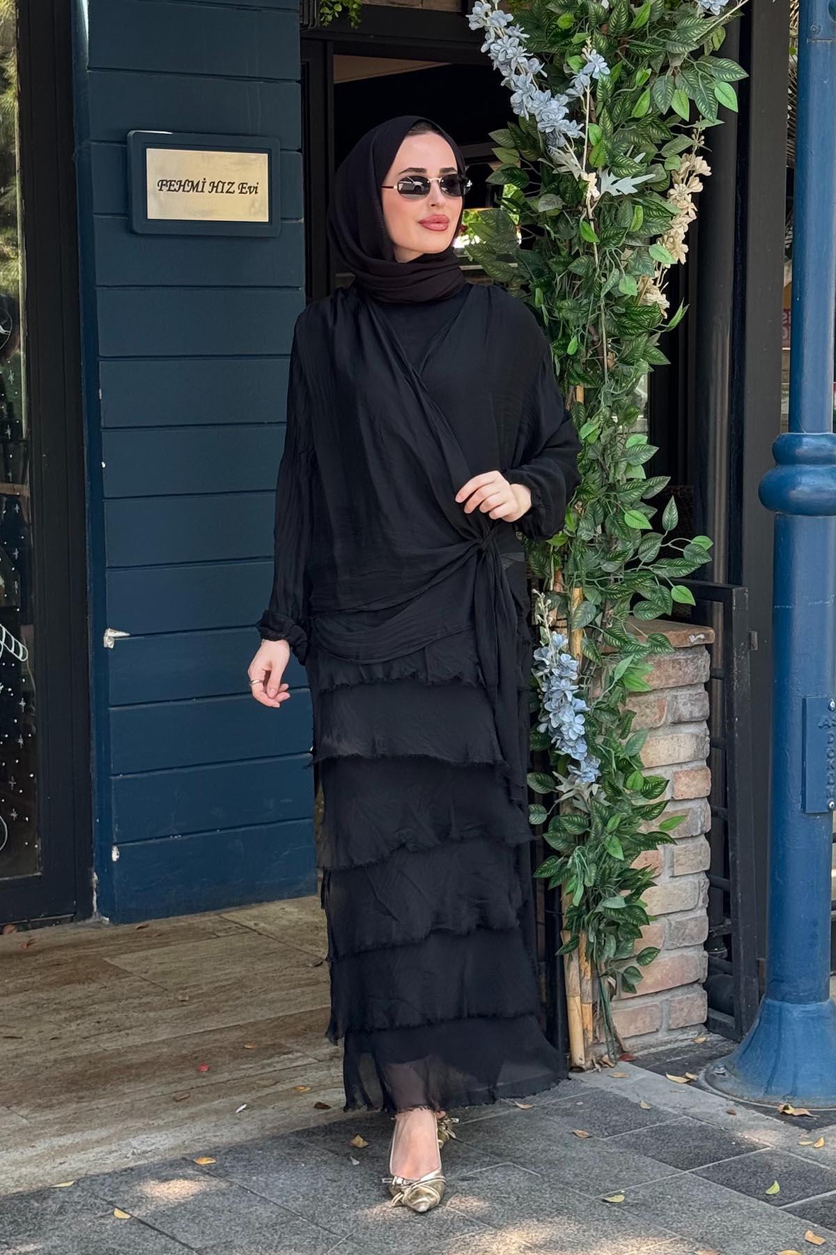 MOOR Senfony Elbise 26S9030 Siyah