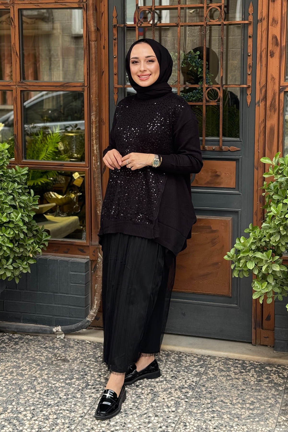 MOOR Venedik Elbise 25W5001 Siyah