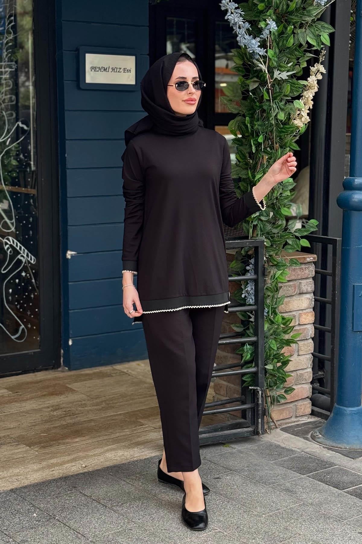 NAKİ & MASCARA Bluz 26MY2147 Siyah