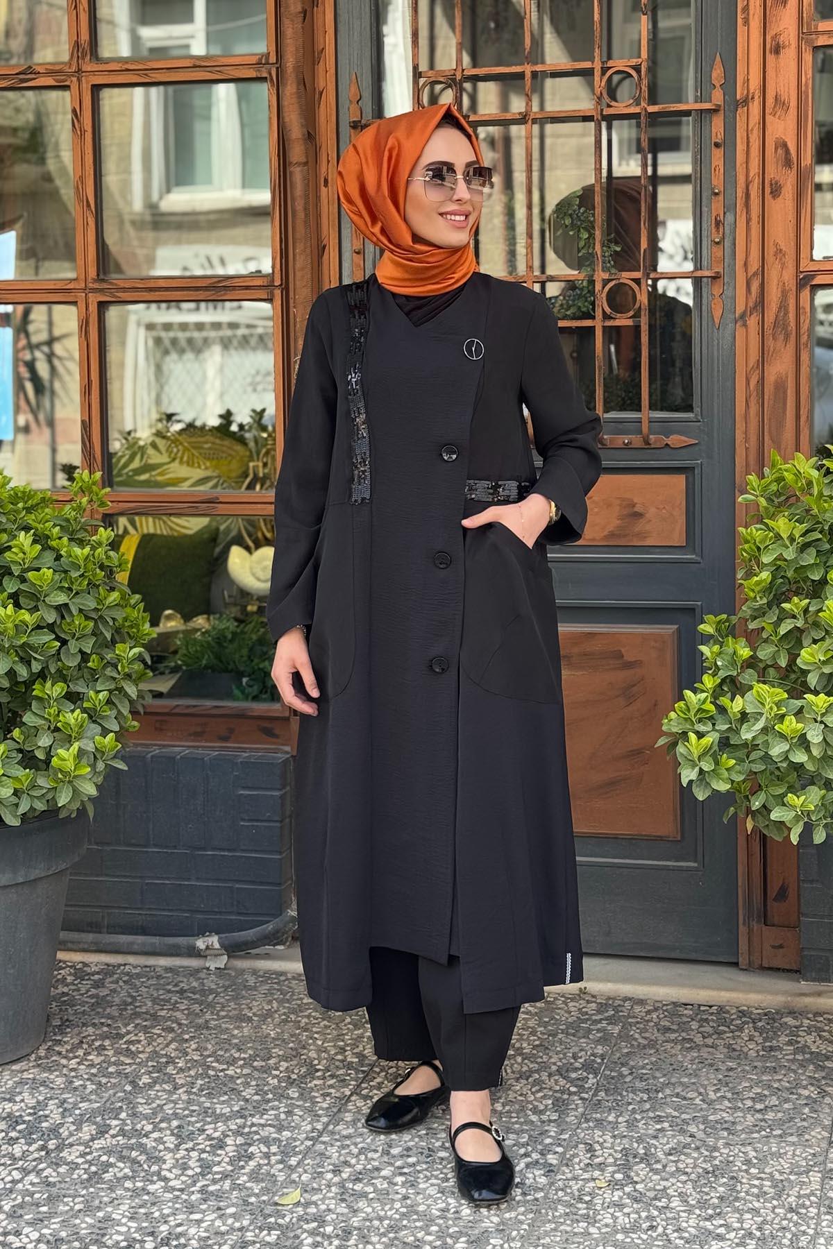 NAKİ & MASCARA Kap 25MY6107 Siyah