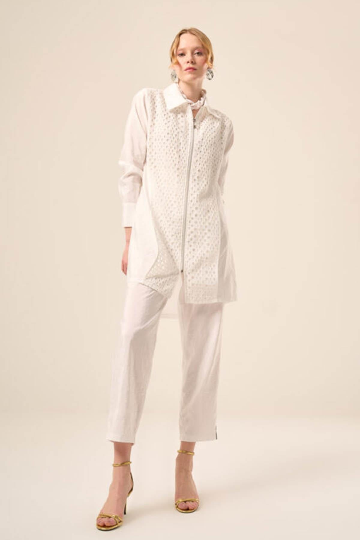 NAKİ & MASCARA Pantolon 24MY3123 Ekru