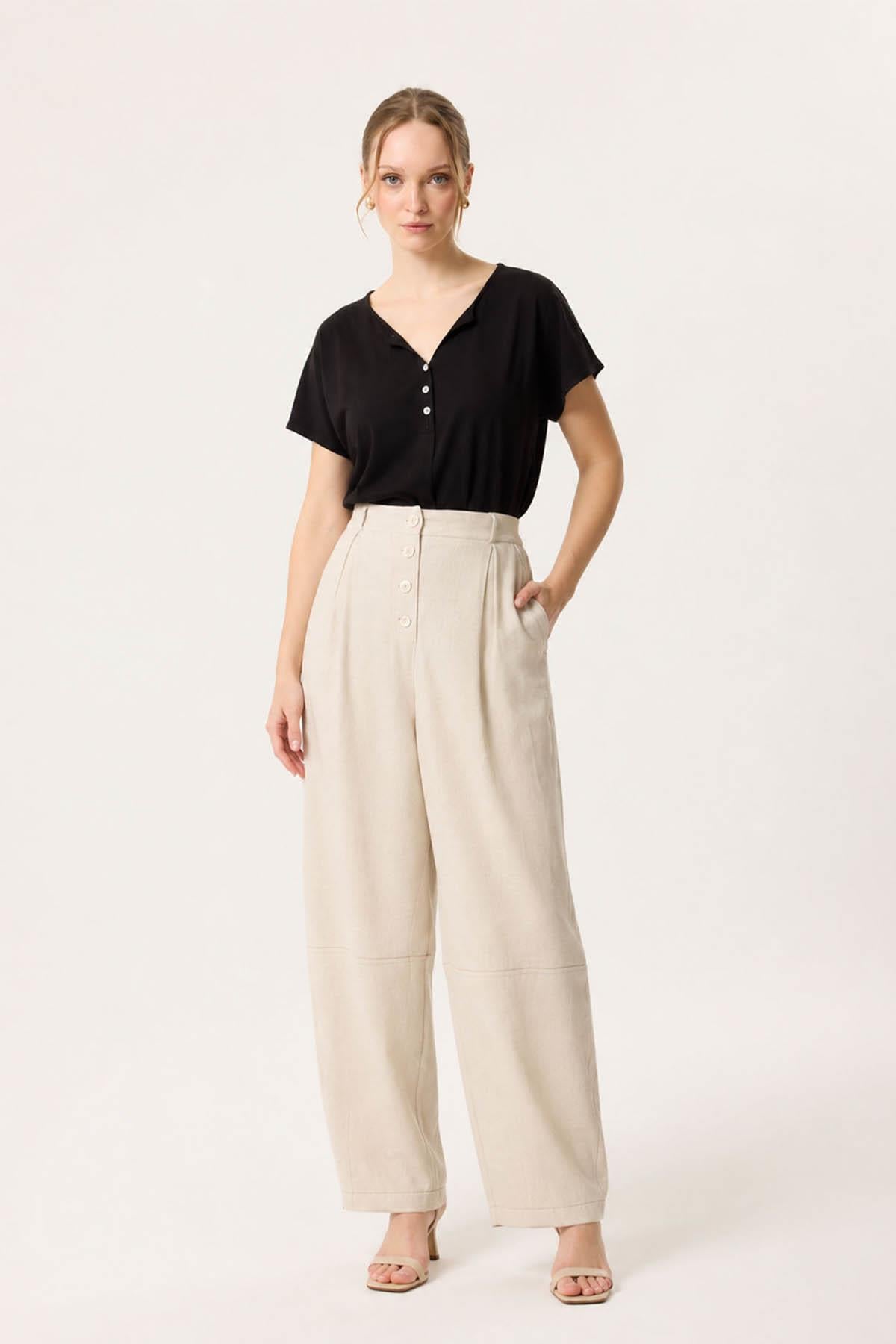 NAKİ & MASCARA Pantolon 26MY3102 Bej