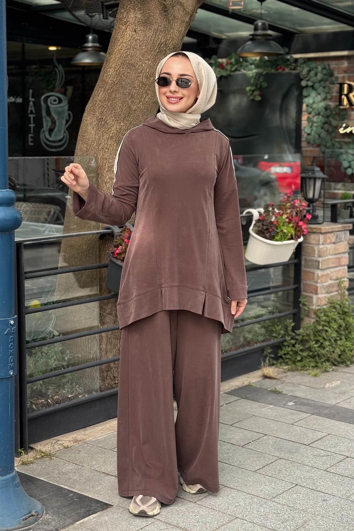NAKİ & MASCARA Pantolonlu Takım 26MY2155T Kahve