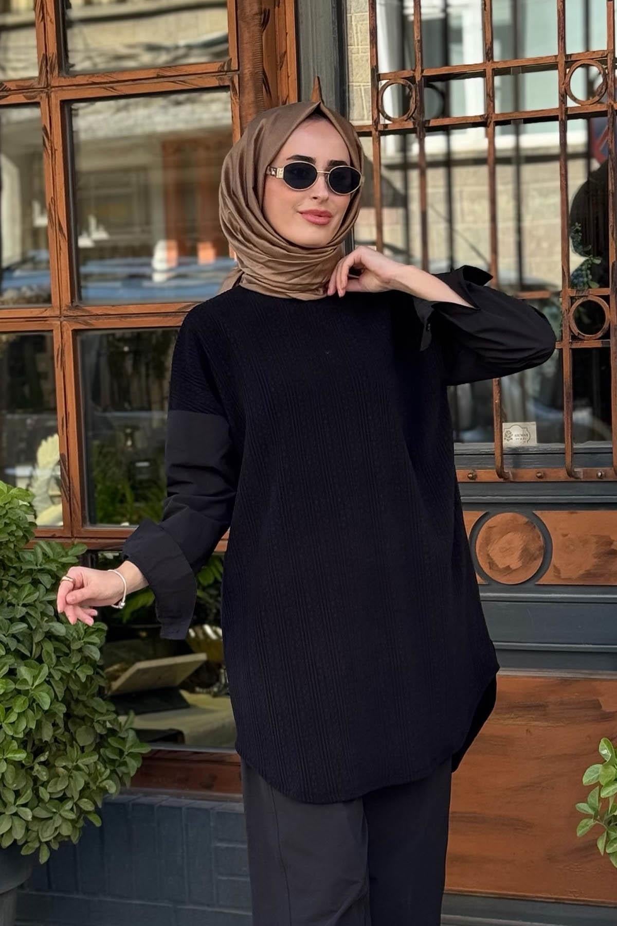 NAKİ & MASCARA Tunik 56MK2117 Siyah