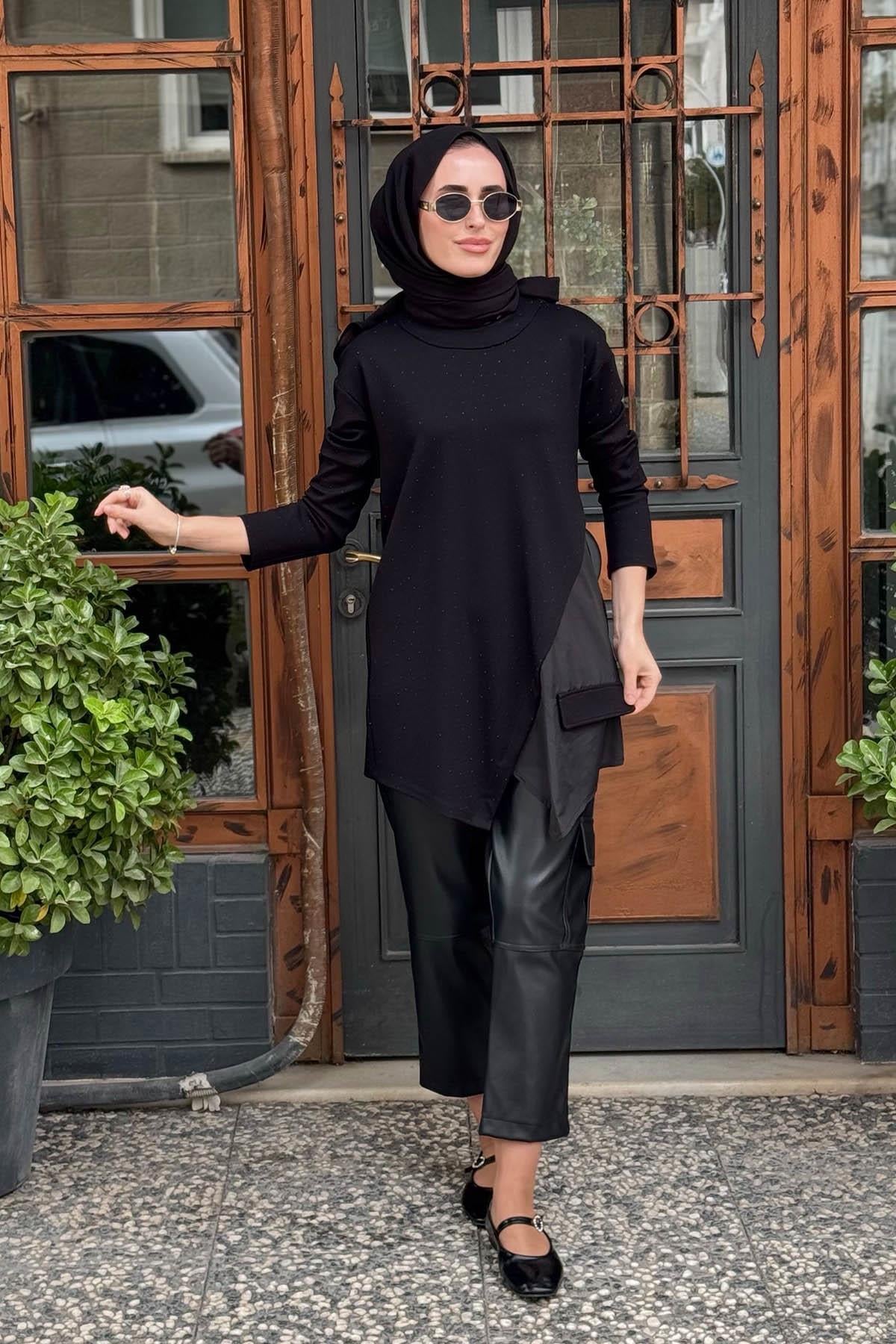 NAKİ & MASCARA Tunik 56MK2142 Siyah