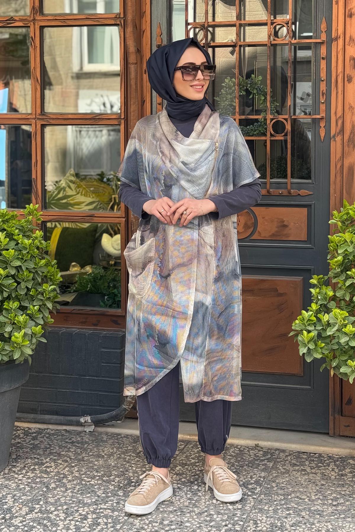 NAKİ & MASCARA Yelek 25MY1123 Renkli