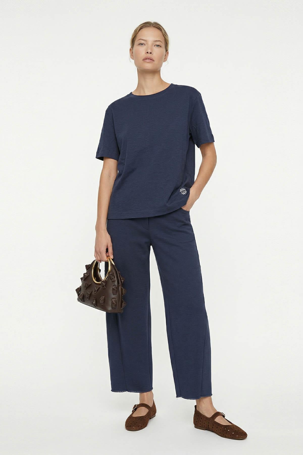NOİ Bluz 86502 Lacivert