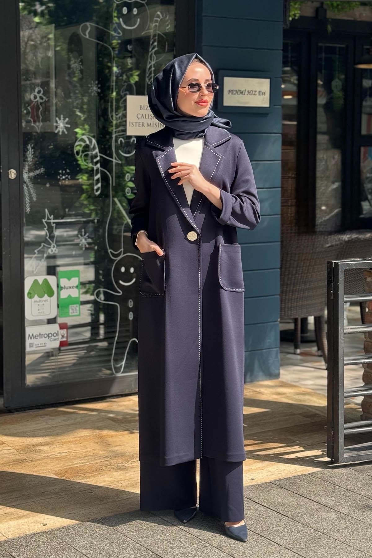 NOİ Ceket 86333 Lacivert