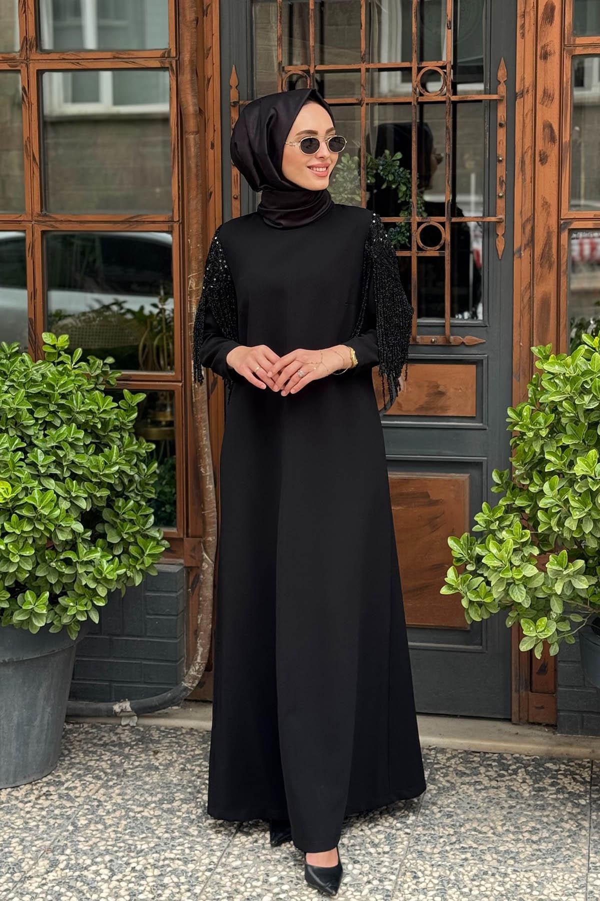 Nurcan Çetin Elbise 10160 Siyah