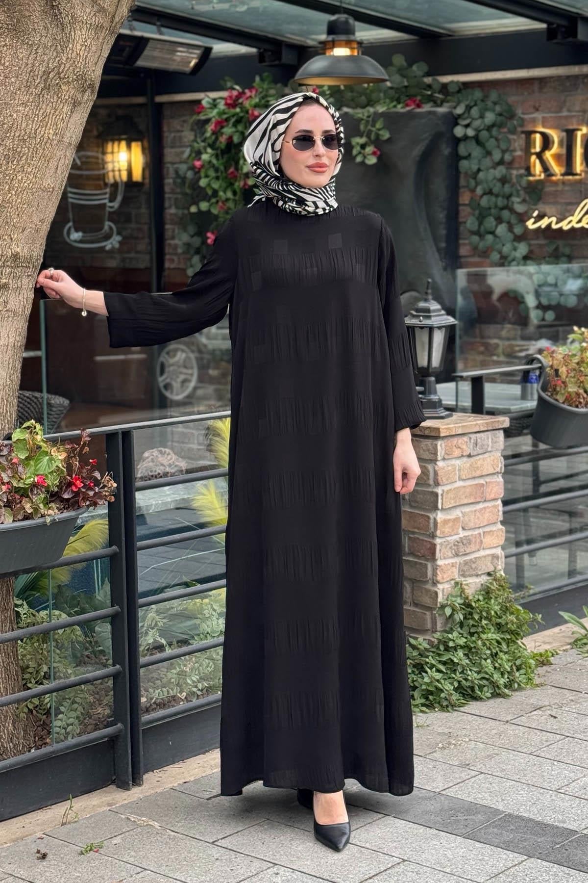 Nurcan Çetin ELbise 10181 Siyah