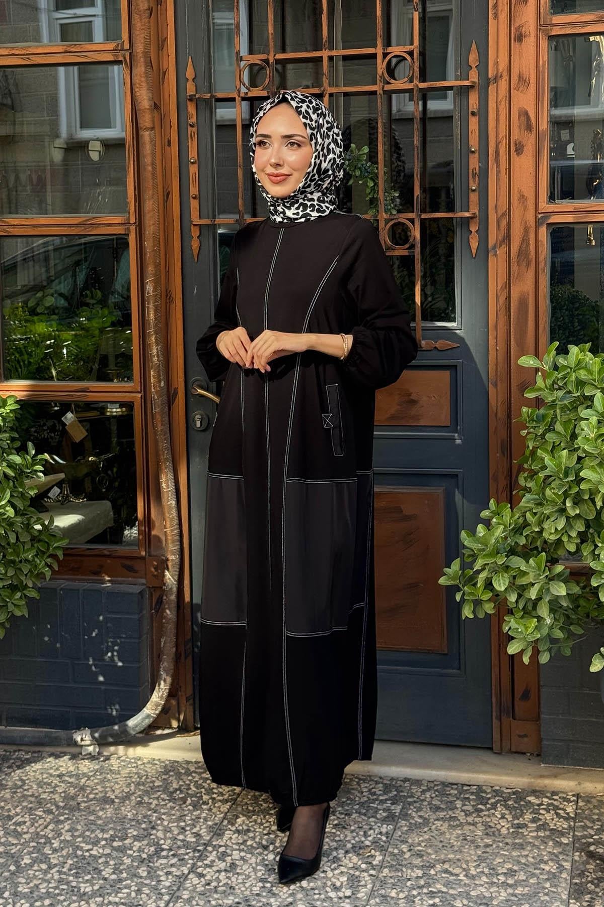 Nurcan Çetin Elbise 25178 Siyah