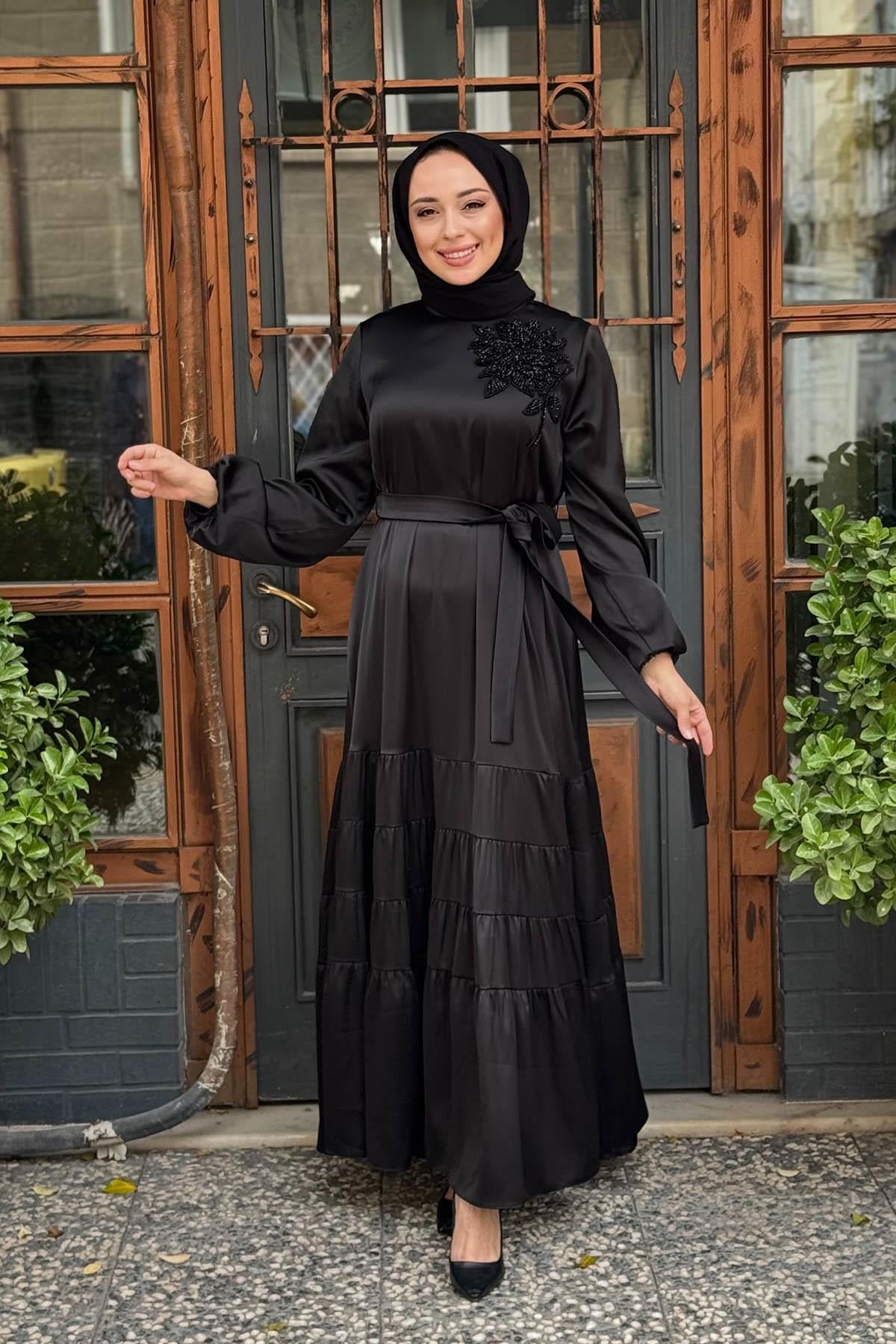 Nurcan Çetin Elbise 25192 Siyah