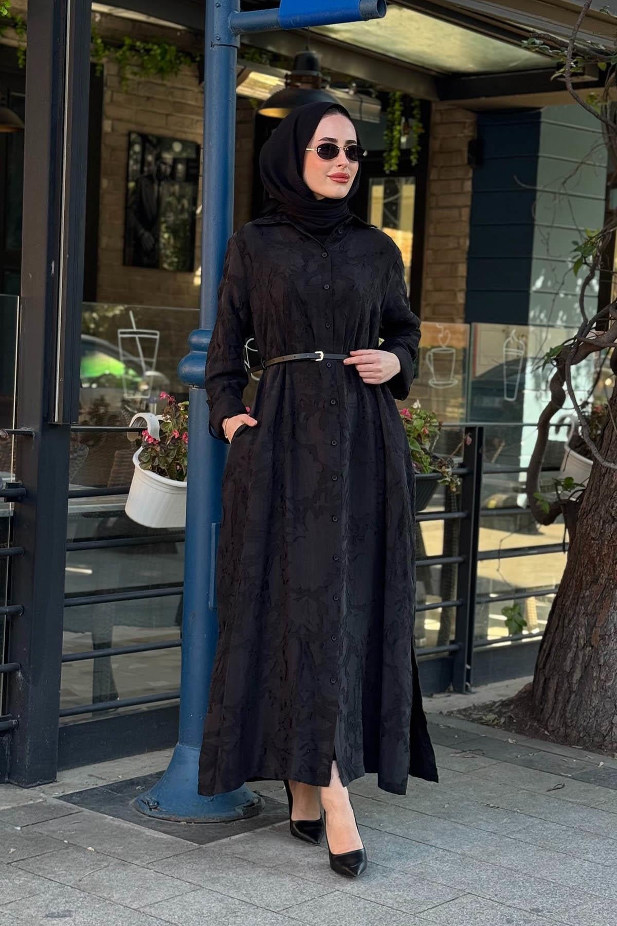 Nurcan Çetin Elbise 26107 Siyah