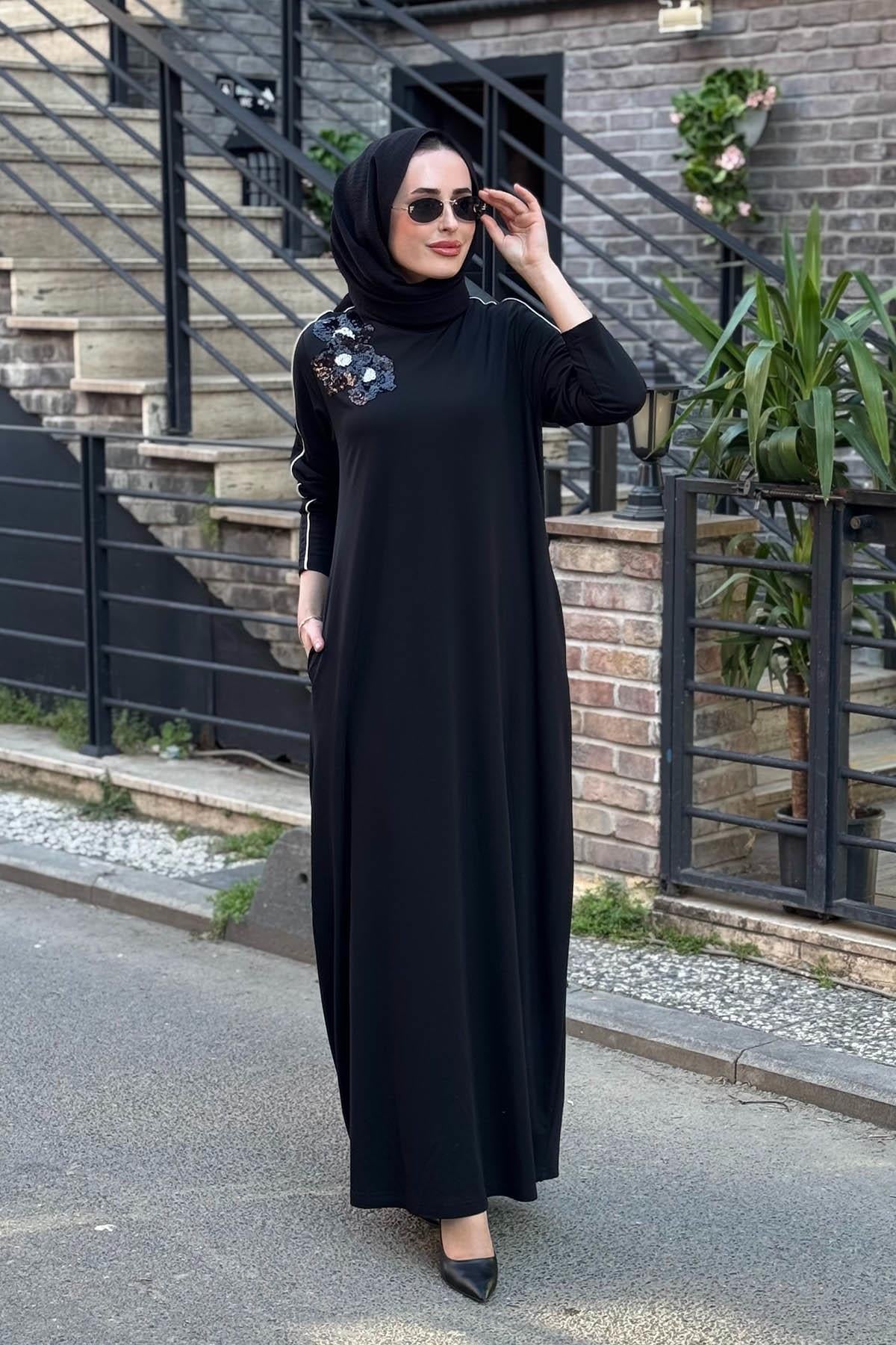 Nurcan Çetin Elbise 26126 Siyah