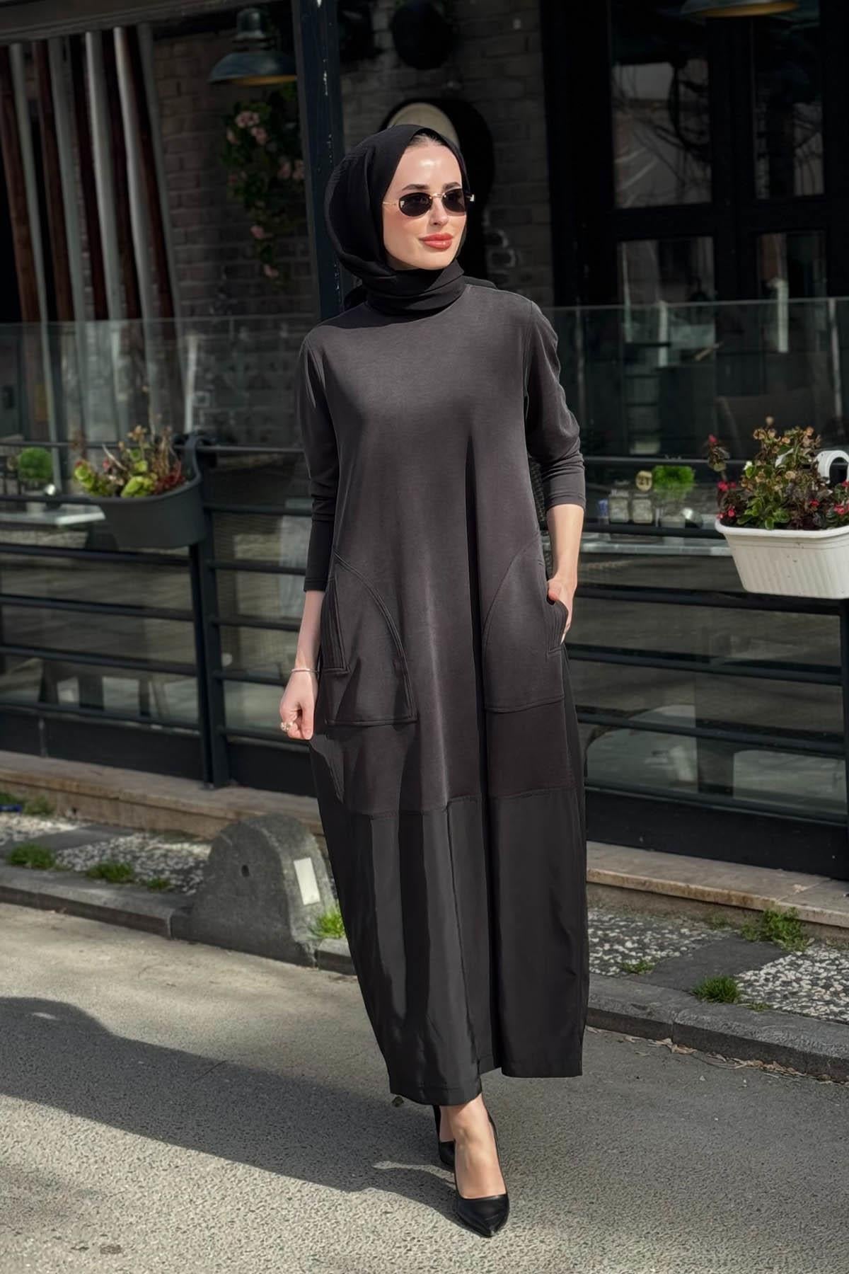Nurcan Çetin Elbise 26127 Siyah