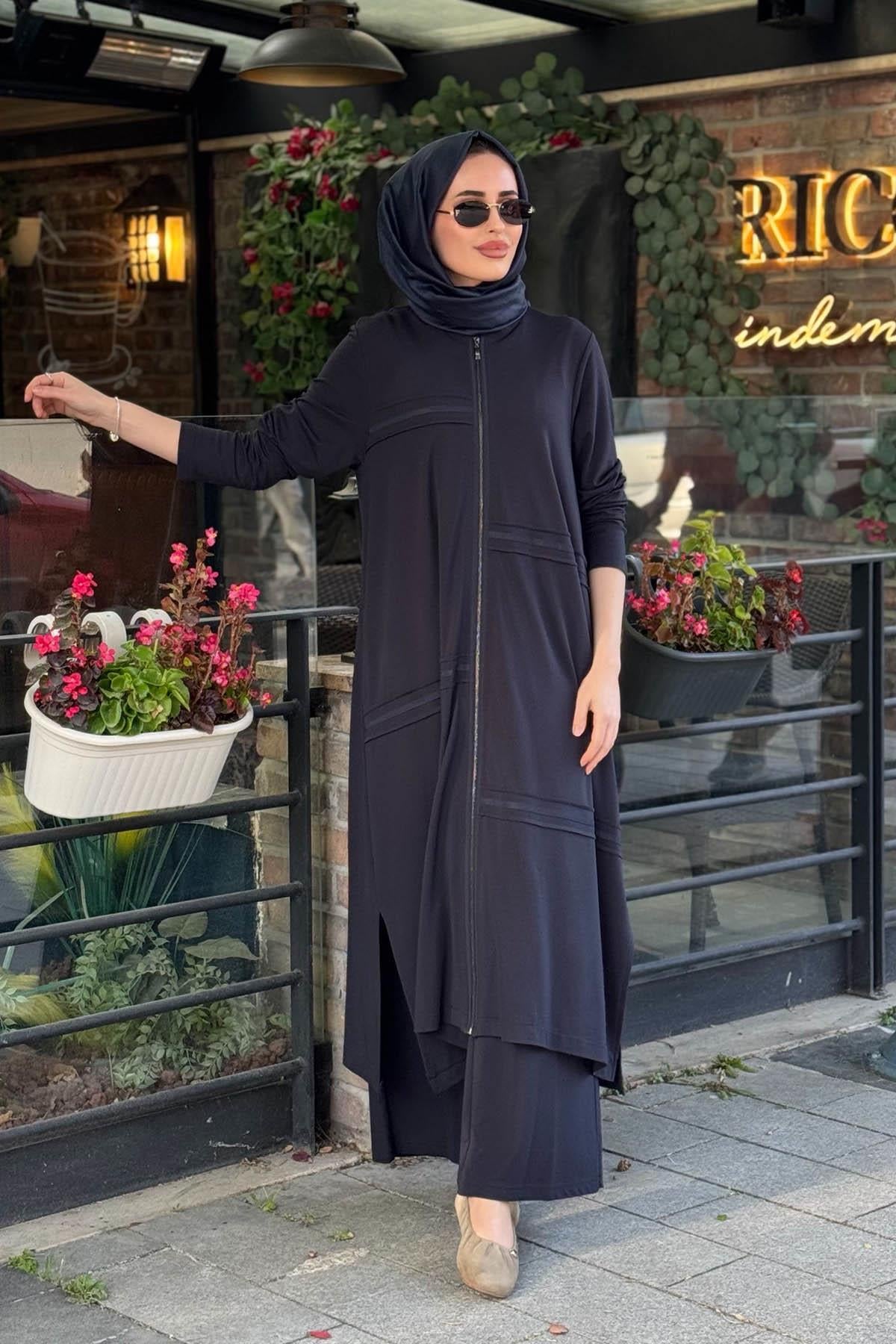 Nurcan Çetin Pantolonlu Takım 26435 Lacivert