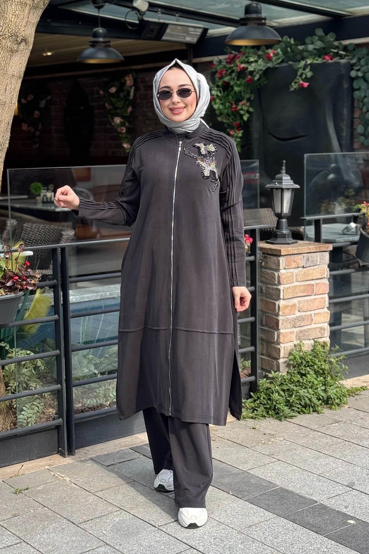 Nurcan Çetin Pantolonlu Takım 26448 Siyah