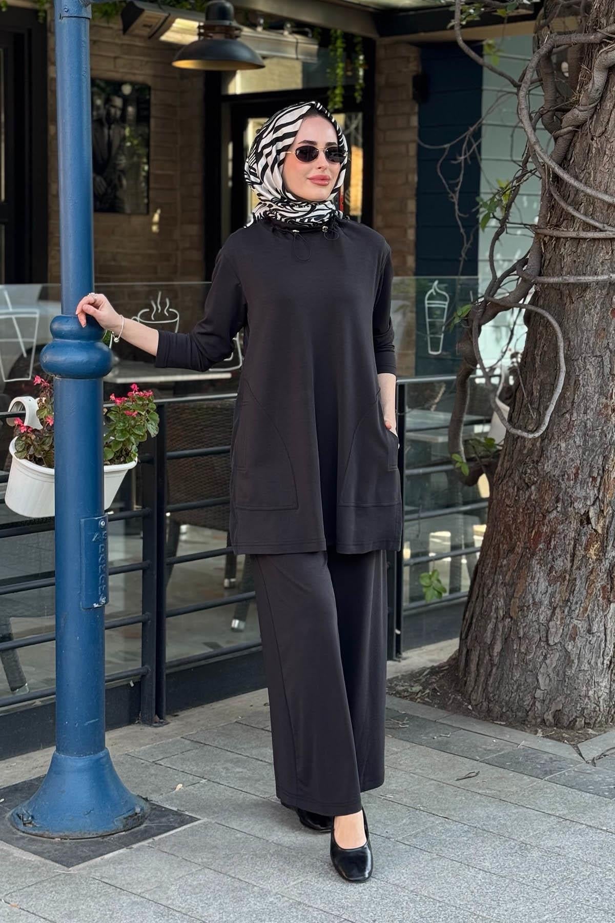 Nurcan Çetin Pantolonlu Takım 26449 Siyah