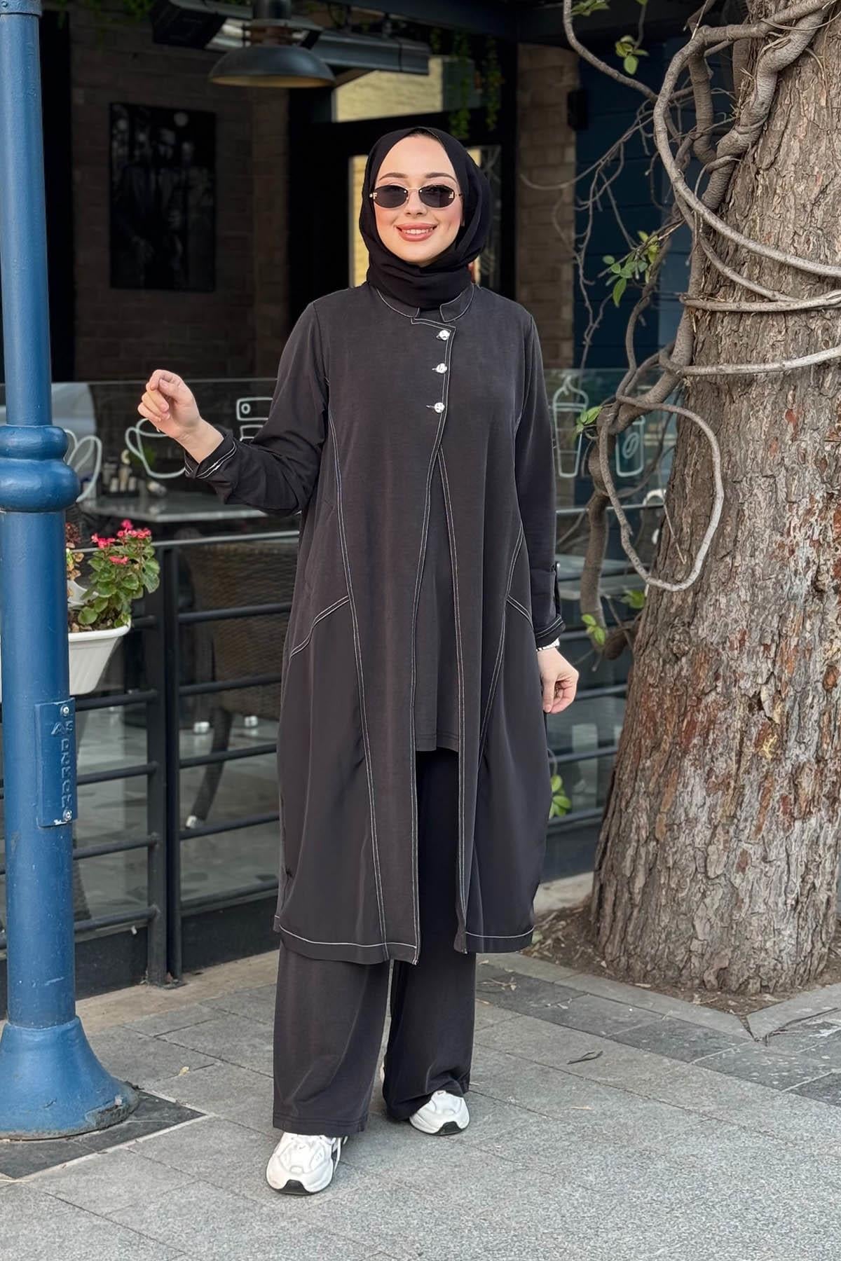 Nurcan Çetin Pantolonlu Takım 26605 Siyah