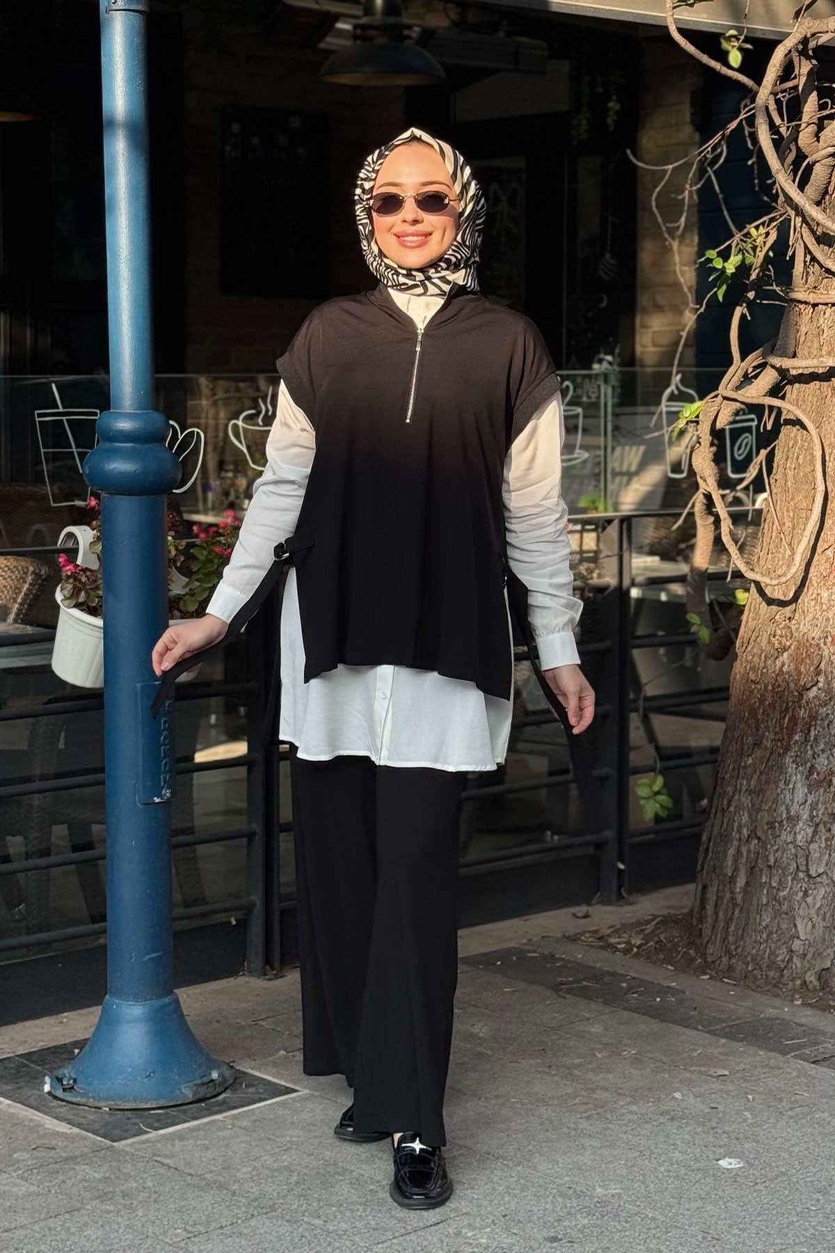 Nurcan Çetin Pantolonlu Takım 26613 Siyah