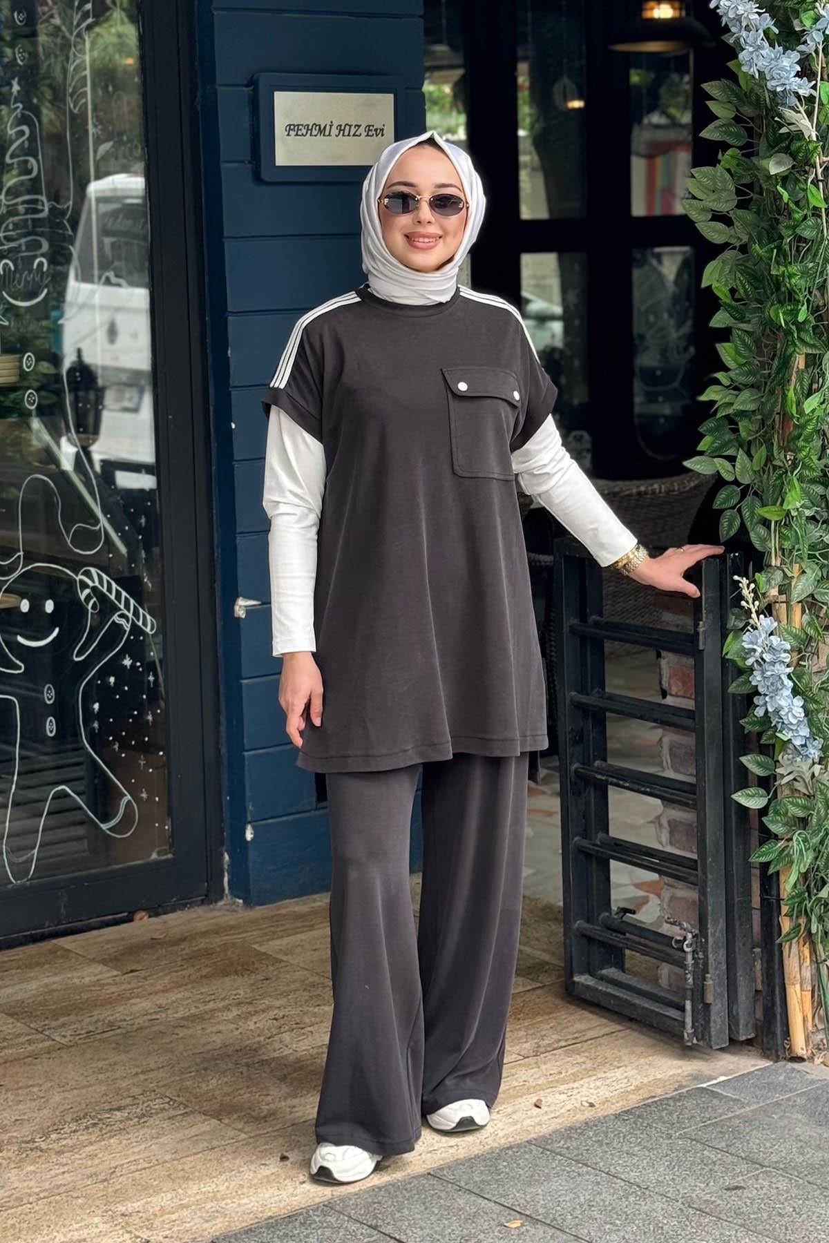 Nurcan Çetin Pantolonlu Takım 26614 Siyah