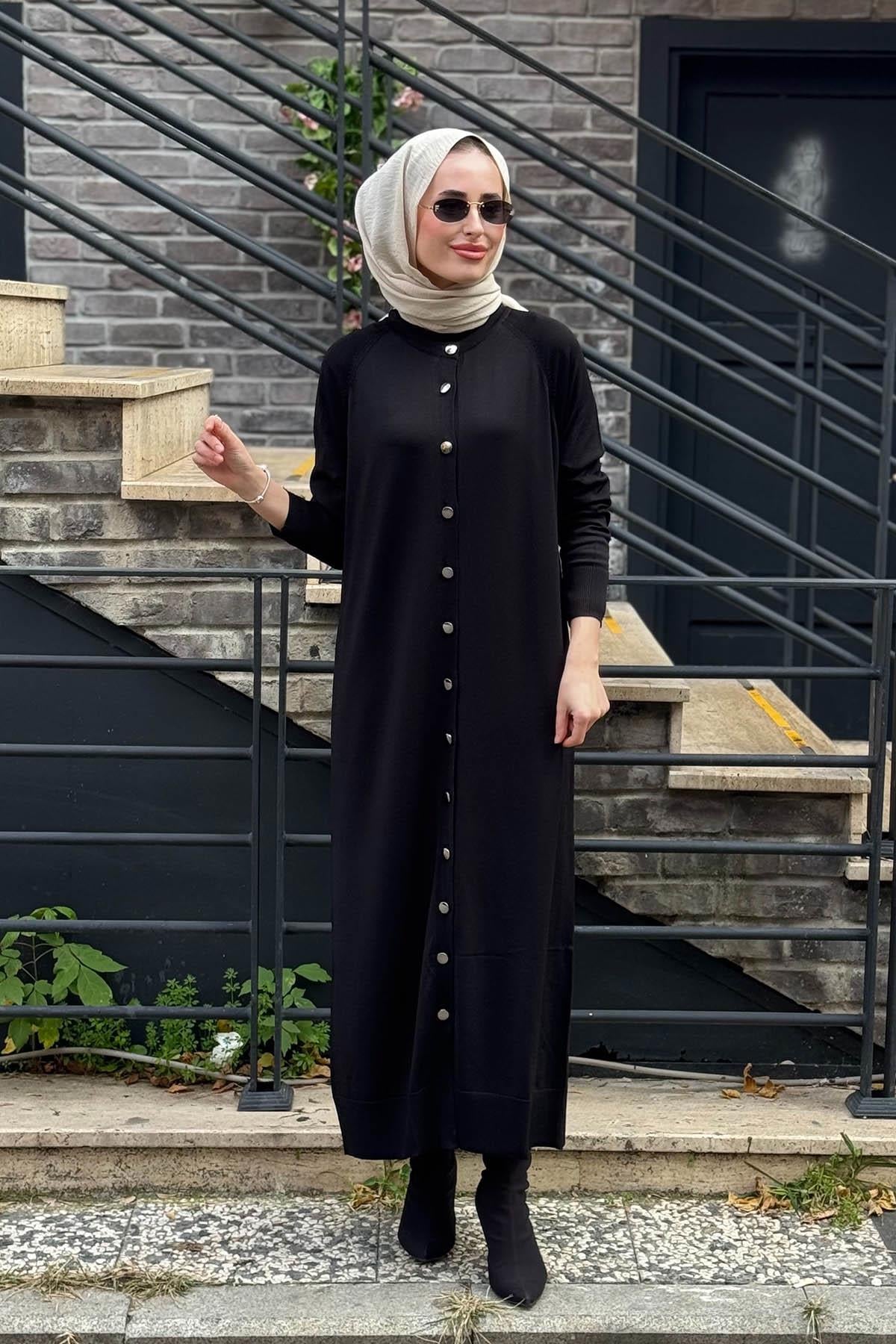 Nurcan Çetin Triko Hırka N024 Siyah