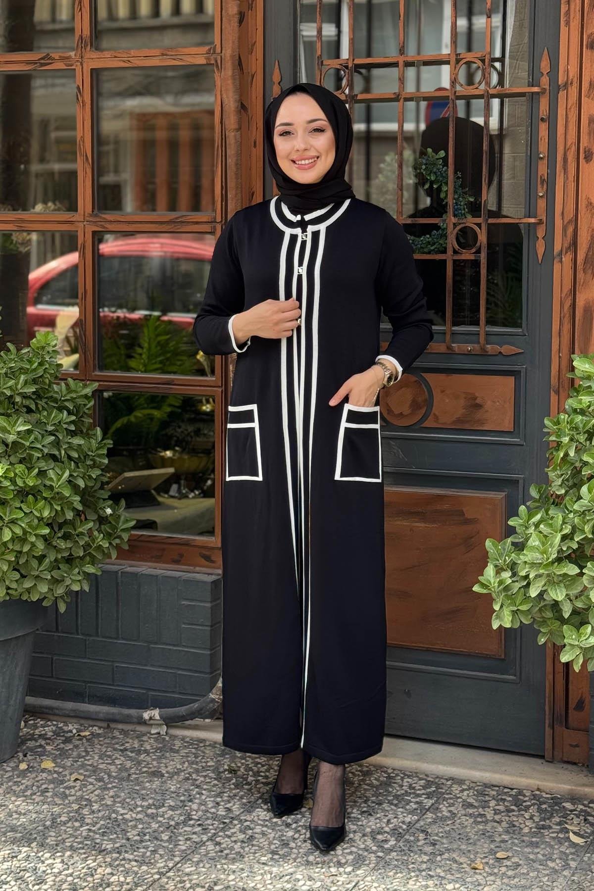 Nurcan Çetin Triko Hırka NR114 Siyah