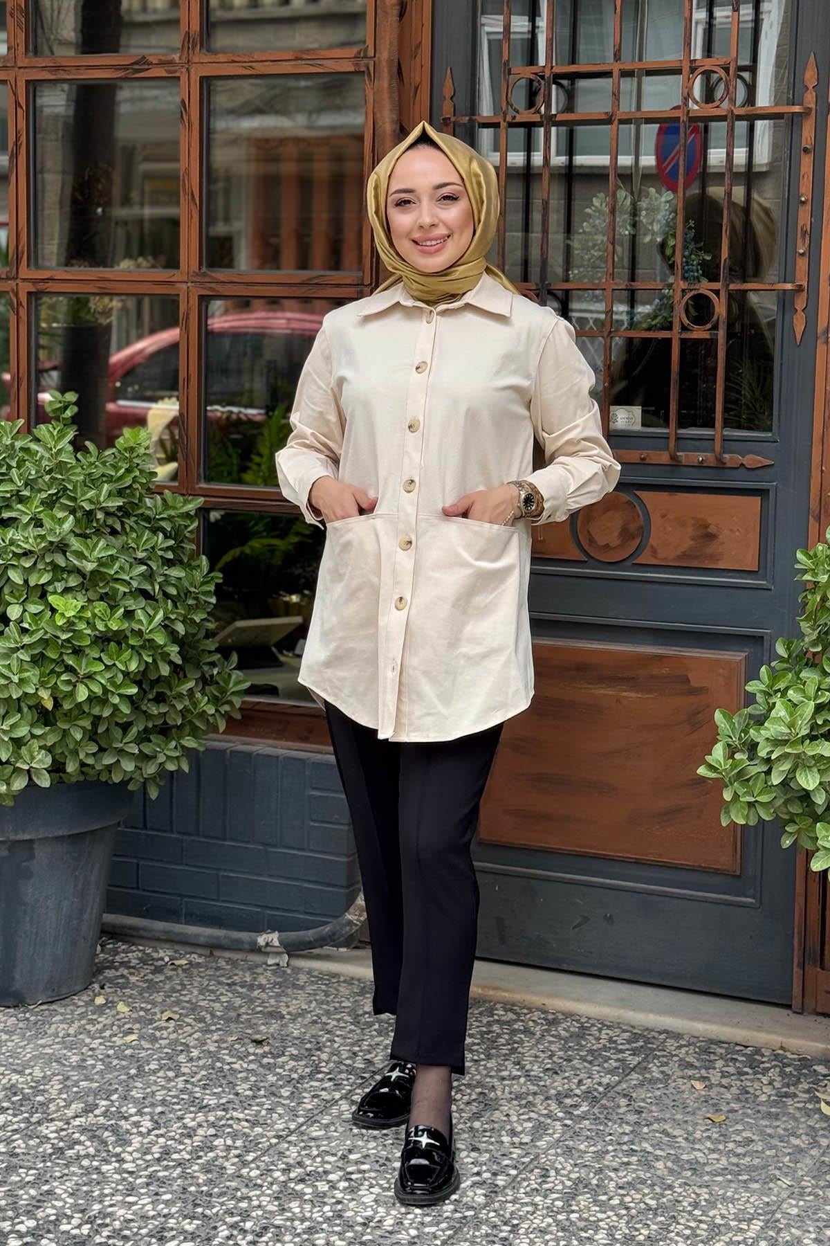 Nurcan Çetin Tunik 24281 Bej