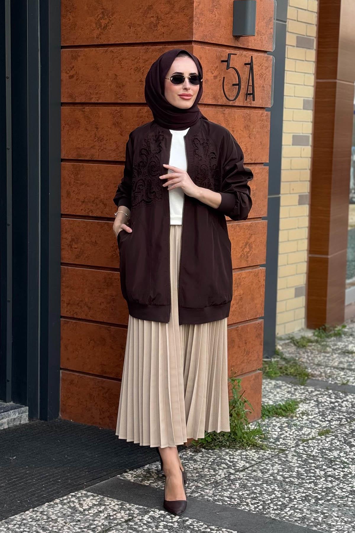 Nurcan Çetin Tunik 25278 Kahve