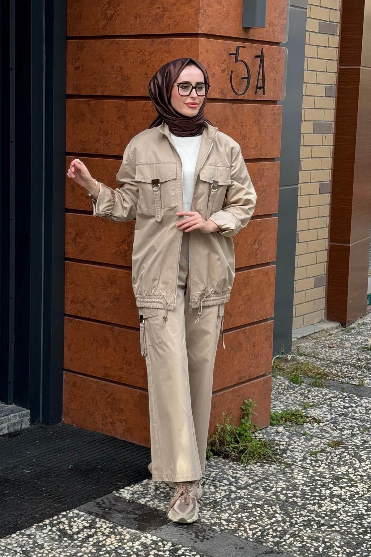 OMELYA Ceketli Takım OE26KZ1028 Bej