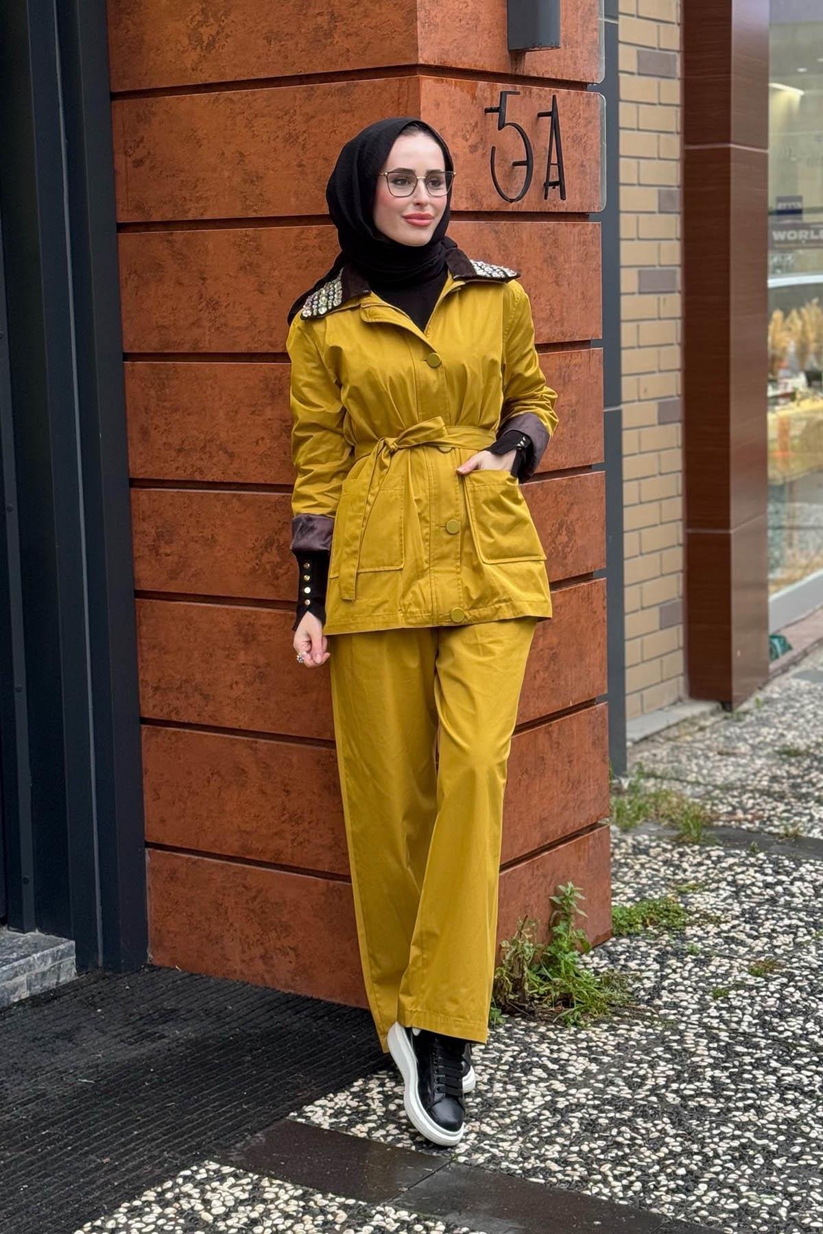 OMELYA Ceketli Takım OE26KZ1038 Hardal