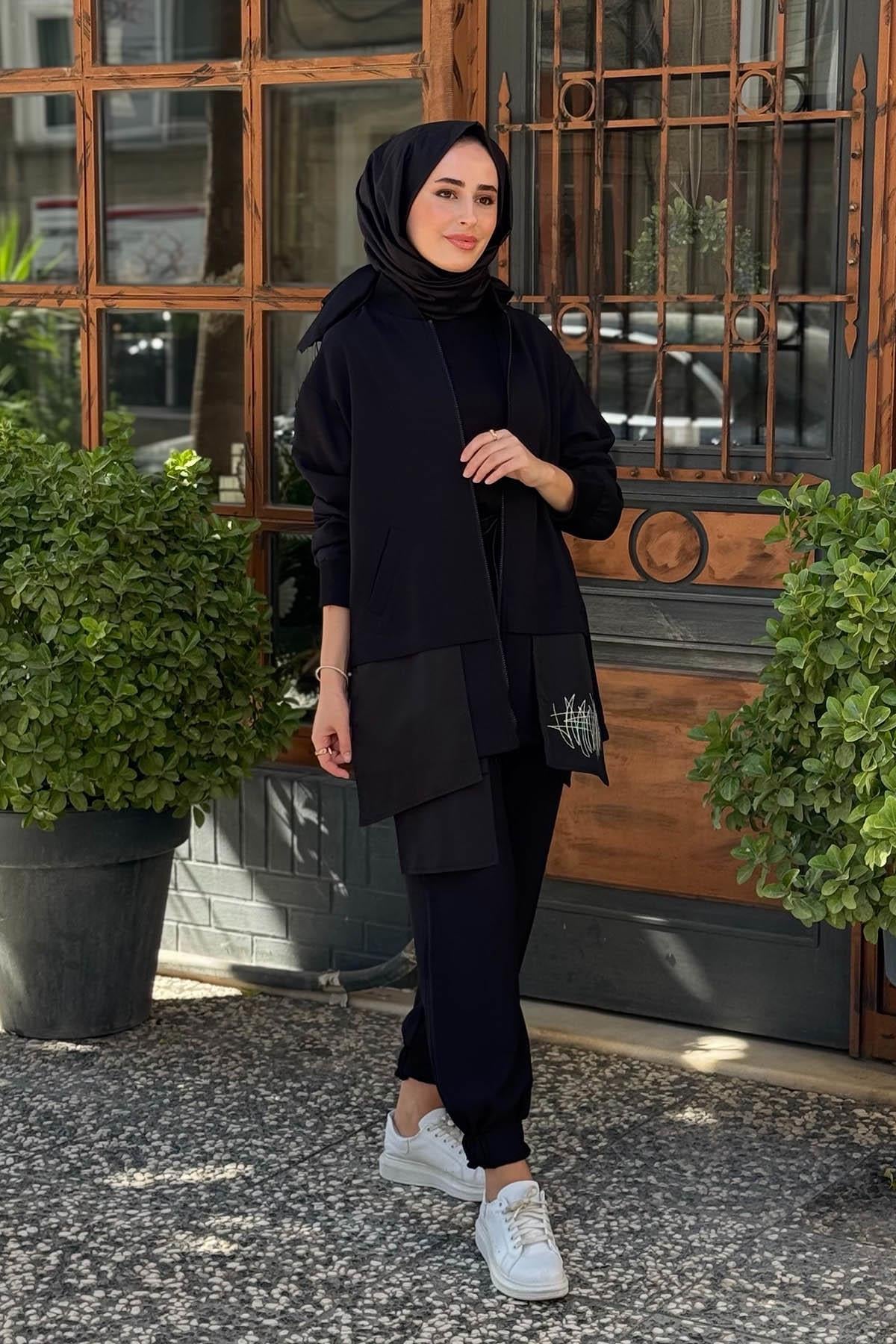 OMELYA Pantolonlu Takım 26KZ1009 Siyah