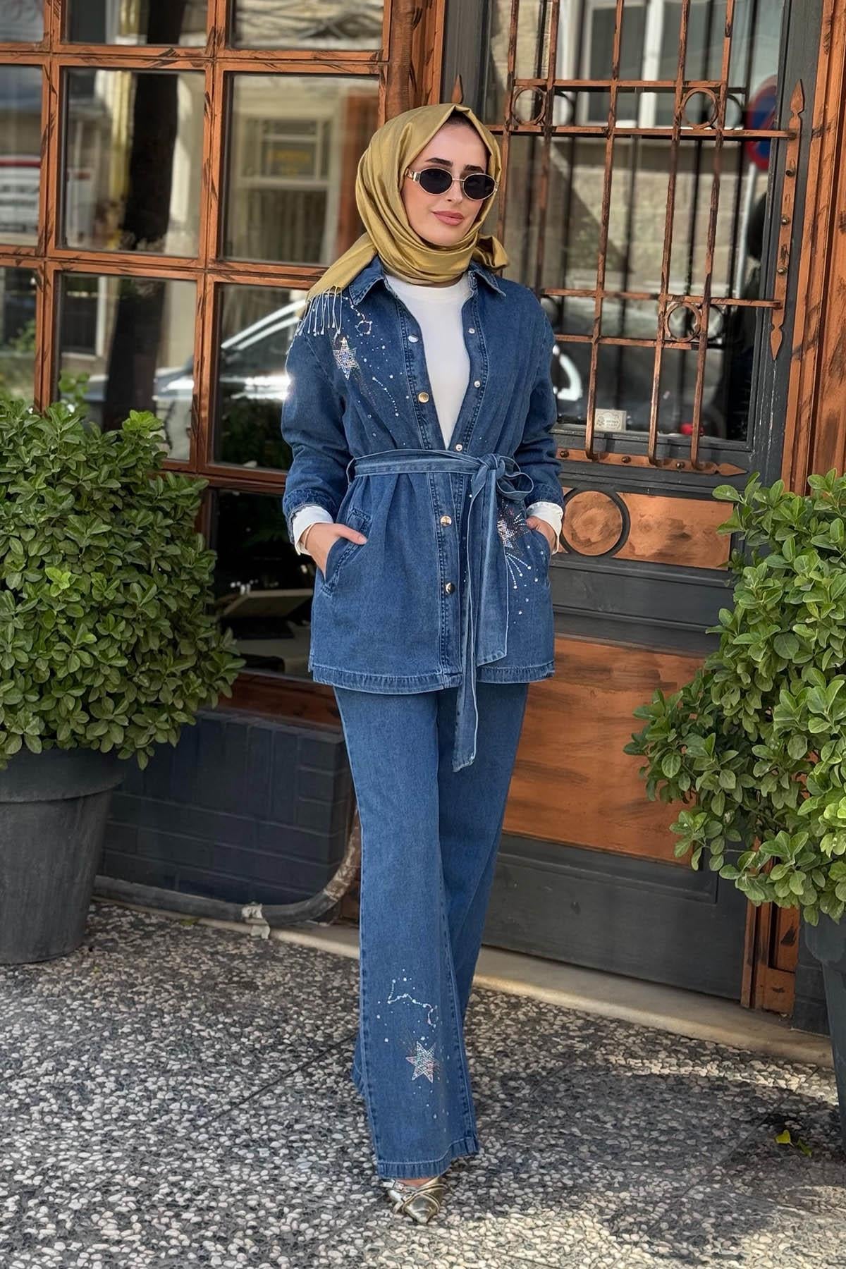 OMELYA Pantolonlu Takım 26KZ1081 Mavi