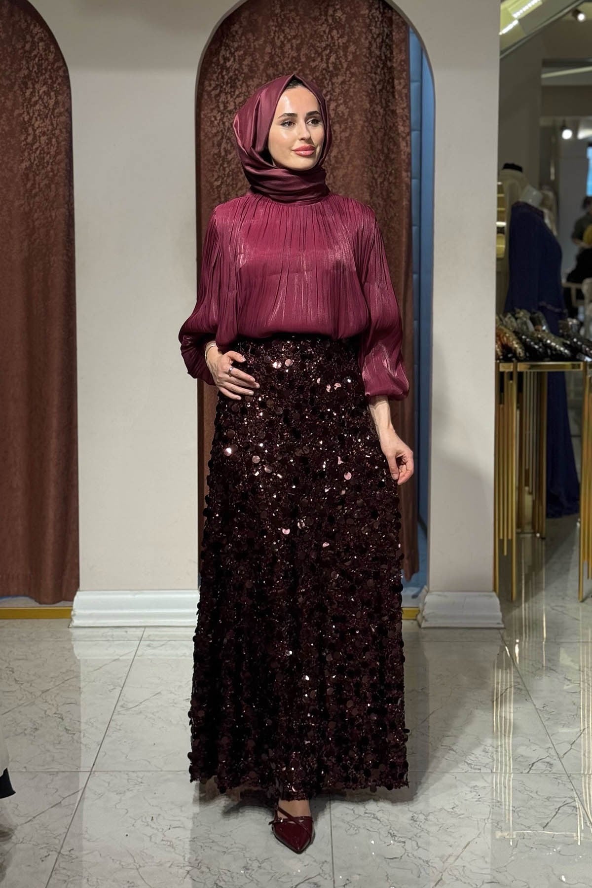 PEÇEM Studio Etekli Takım 156 Bordo
