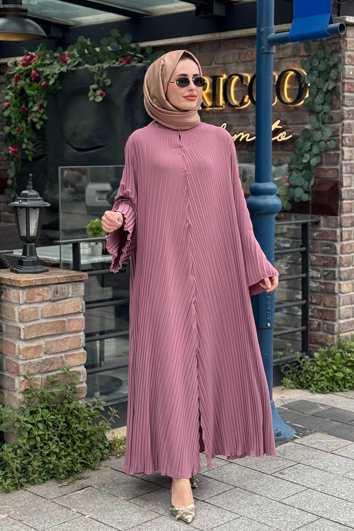 PIEEF Abaya 2415 Gül Kurusu