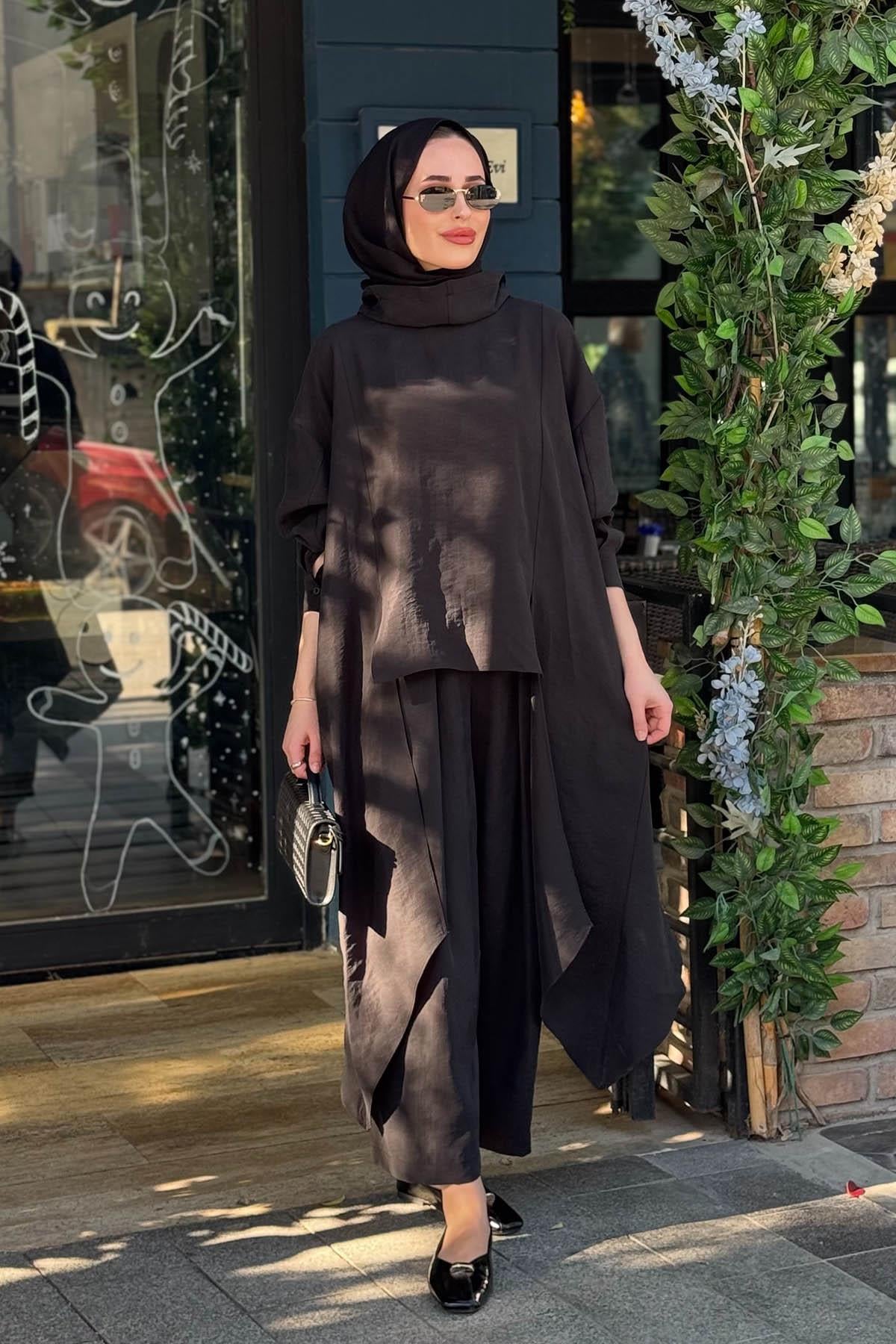 QOOQ Axis Pantolonlu Takım 26SS221T Siyah