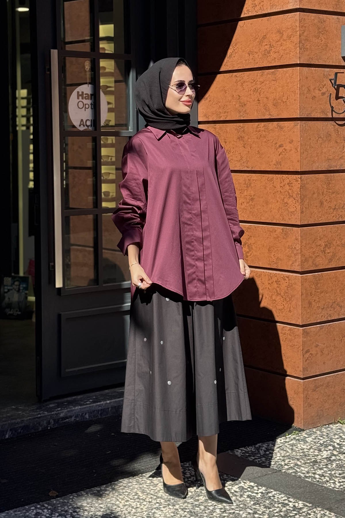 QOOQ Gömlek 27FW205 Bordo