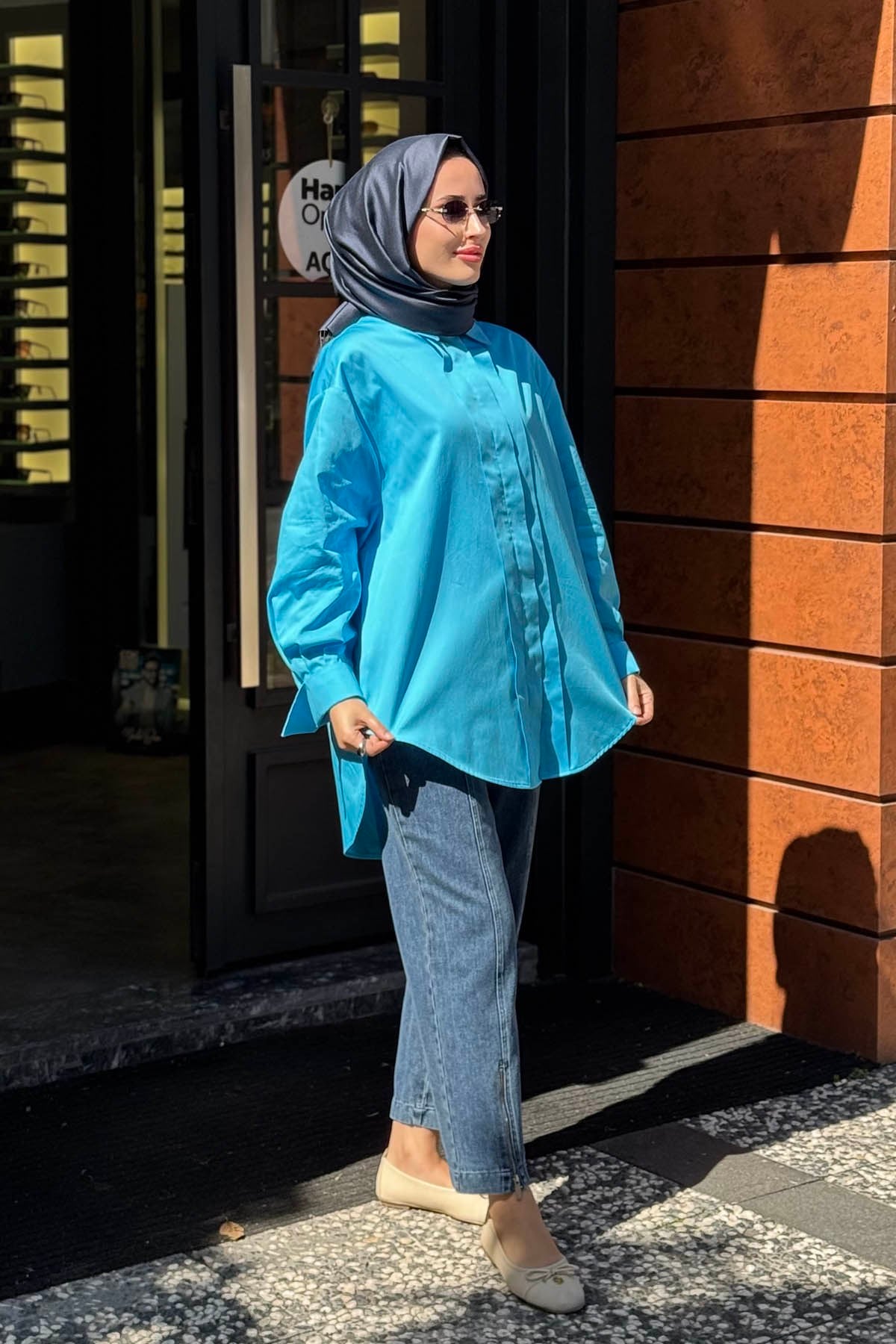 QOOQ Gömlek 27FW205 Turkuaz