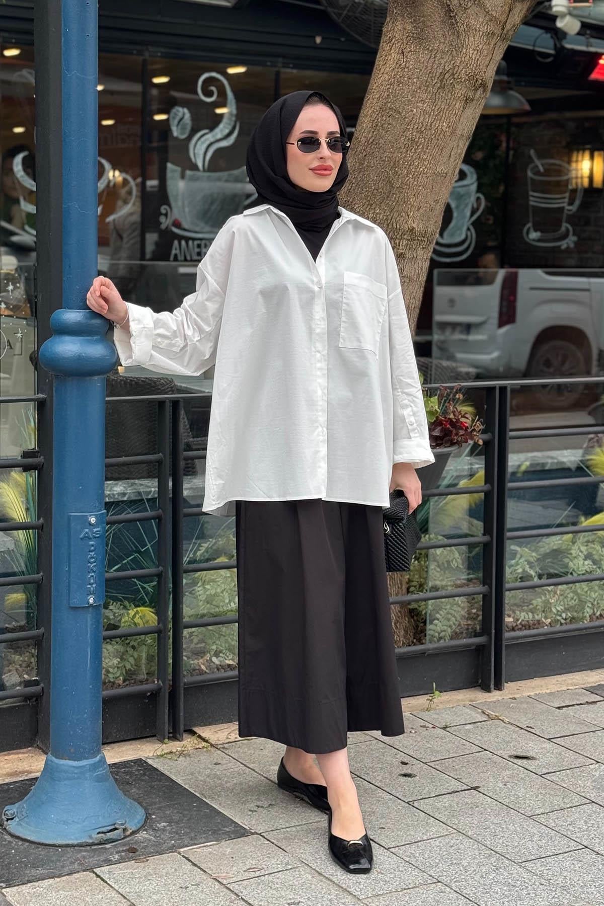 QOOQ Holy Gömlek 26SS217 Beyaz