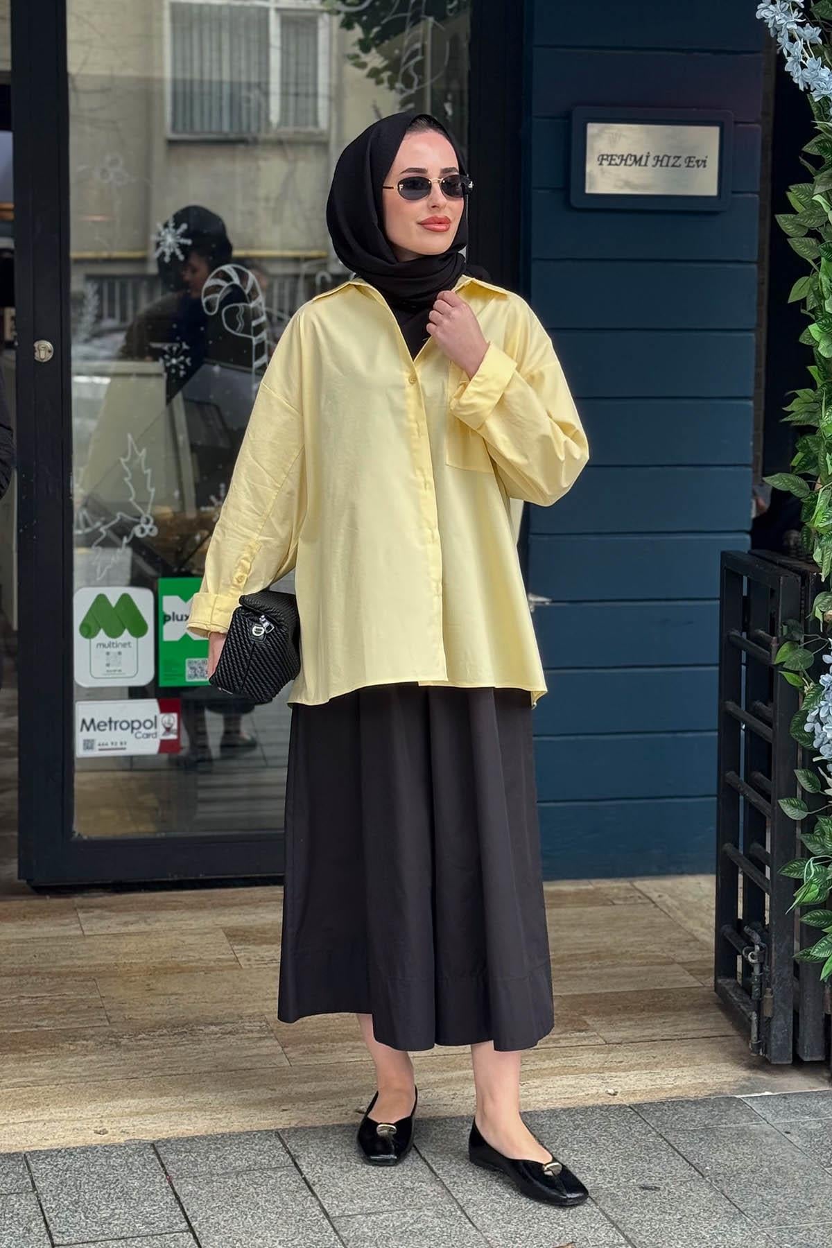 QOOQ Holy Gömlek 26SS217 Sarı