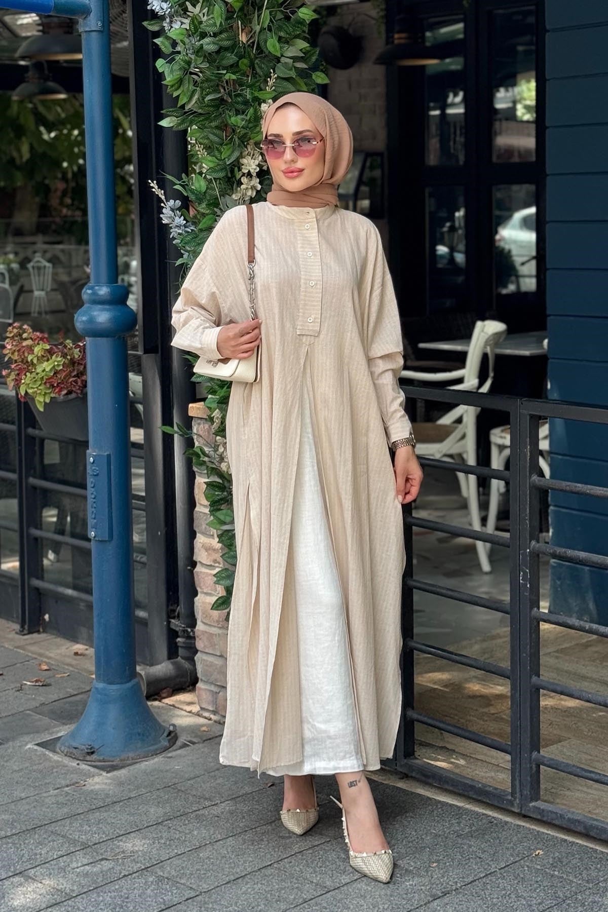 QOOQ Lina Tunik 26SS243 Bej