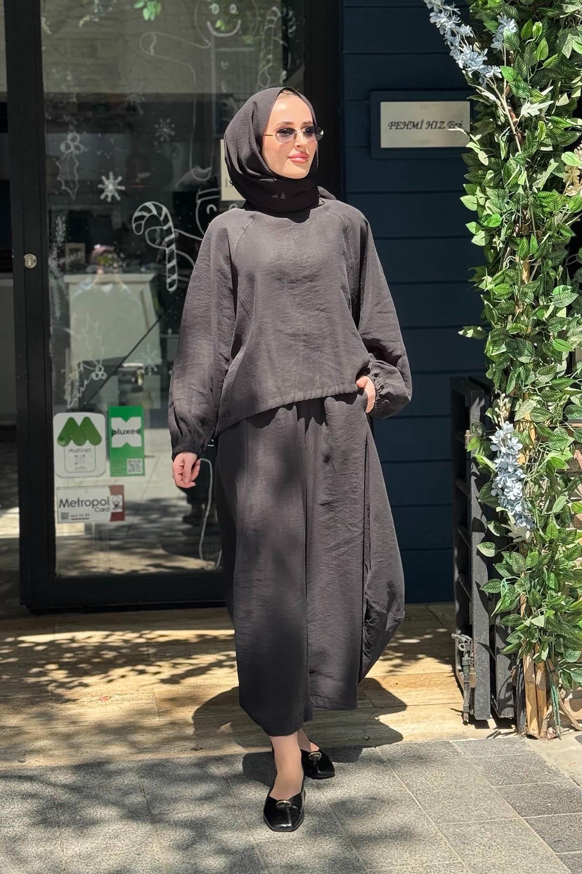 QOOQ Sasha Pantolonlu Takım 26SS205T Siyah